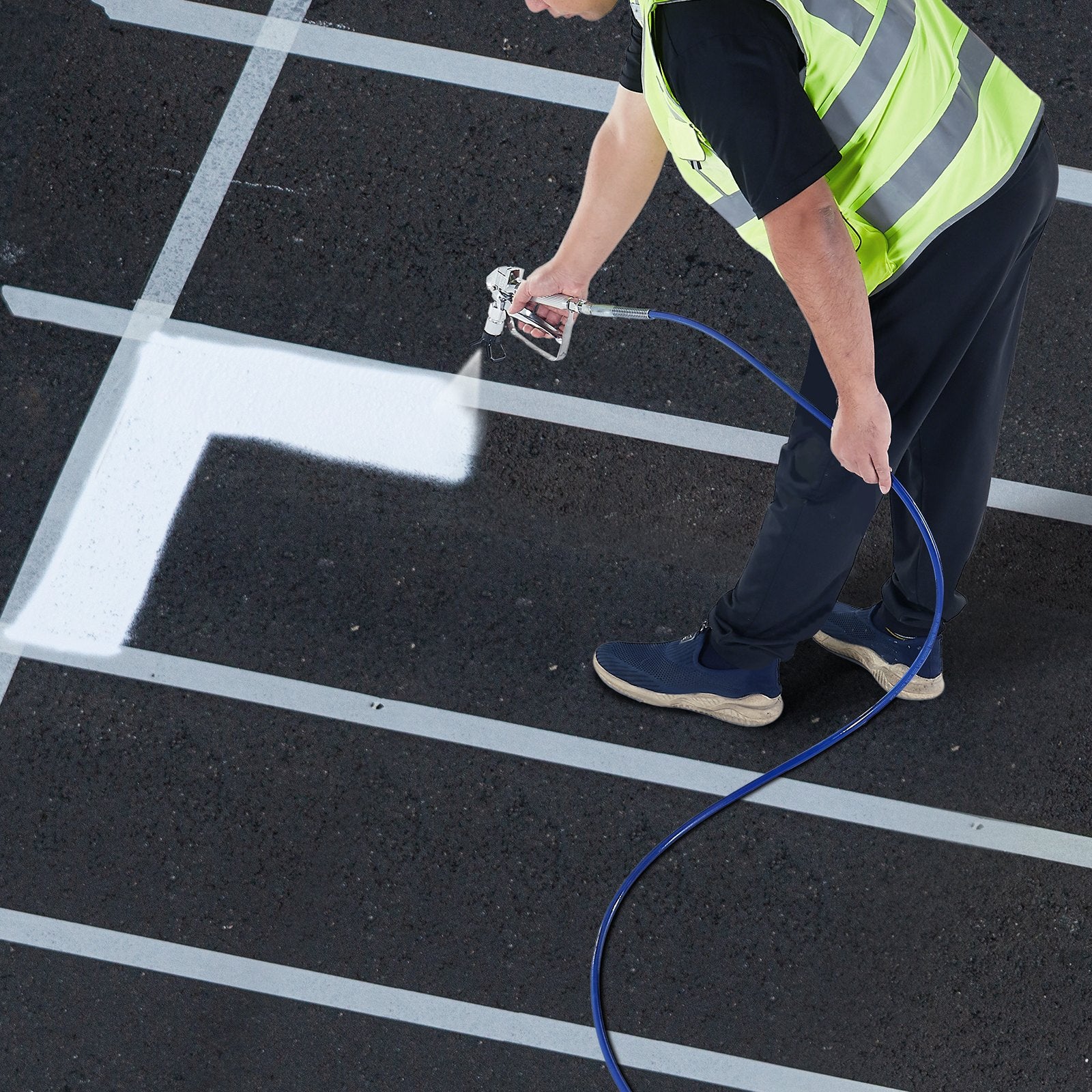 50ft Airless Paint Sprayer Hose 1/4 in 4350 PSI High-Pressure Reinforced Hose