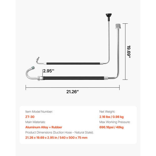 Suction Hose Tube and Reflux Line Set for Paint Sprayers