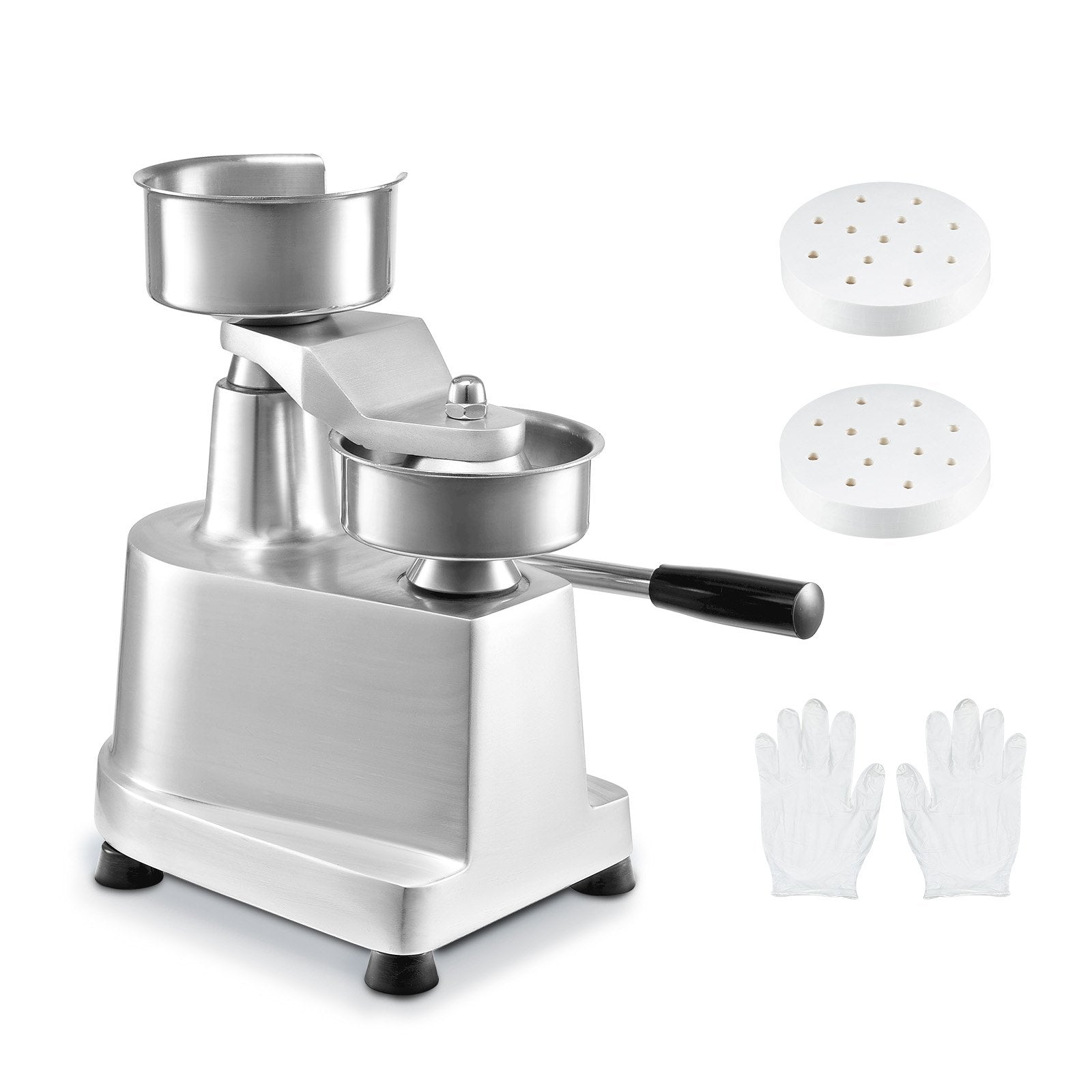 Commercial Burger Patty Maker 100mm Stainless Steel Bowl with 1000 Patty Papers