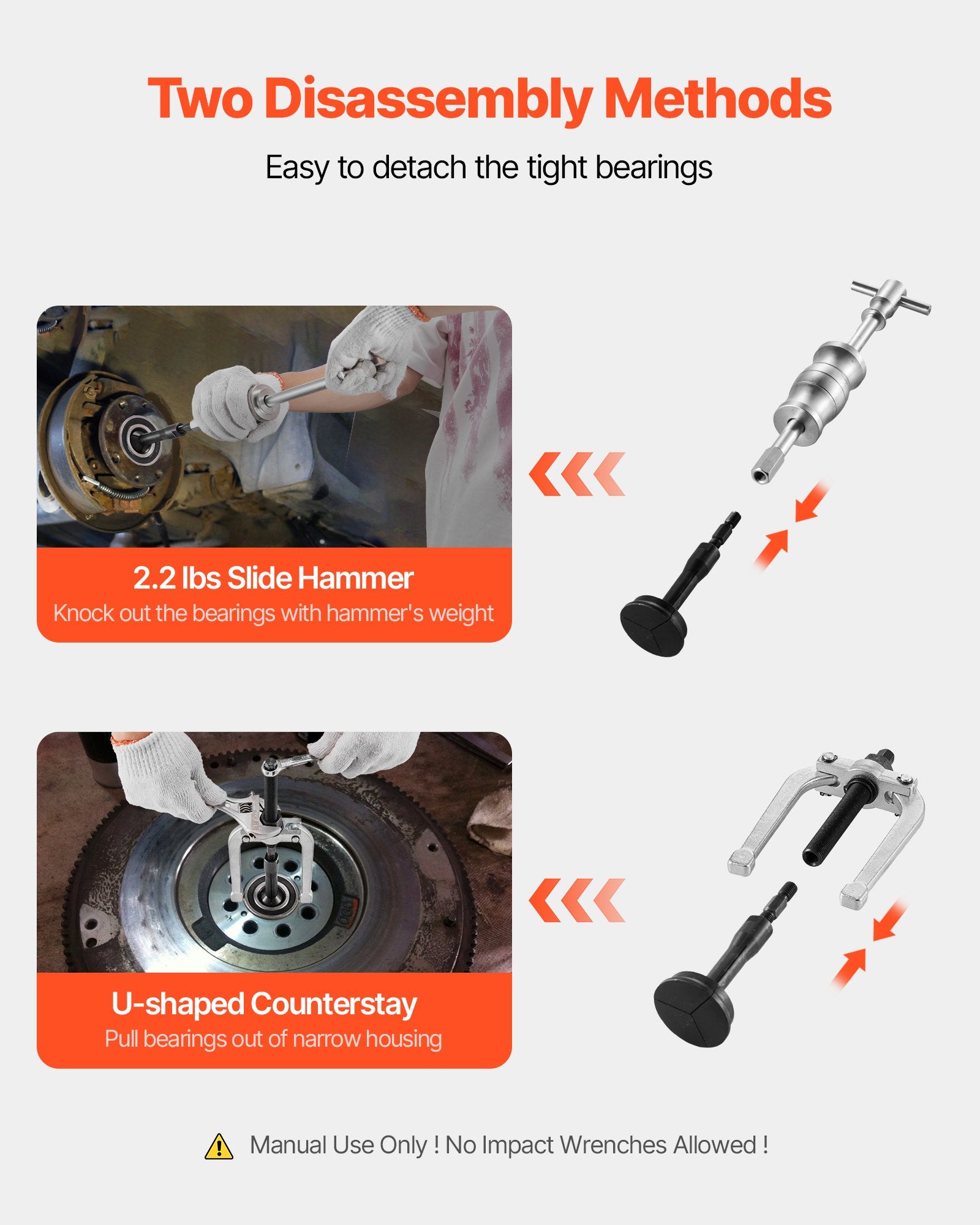16Pcs Blind Hole Bearing Puller Set Slide Hammer Internal Extractor Kit