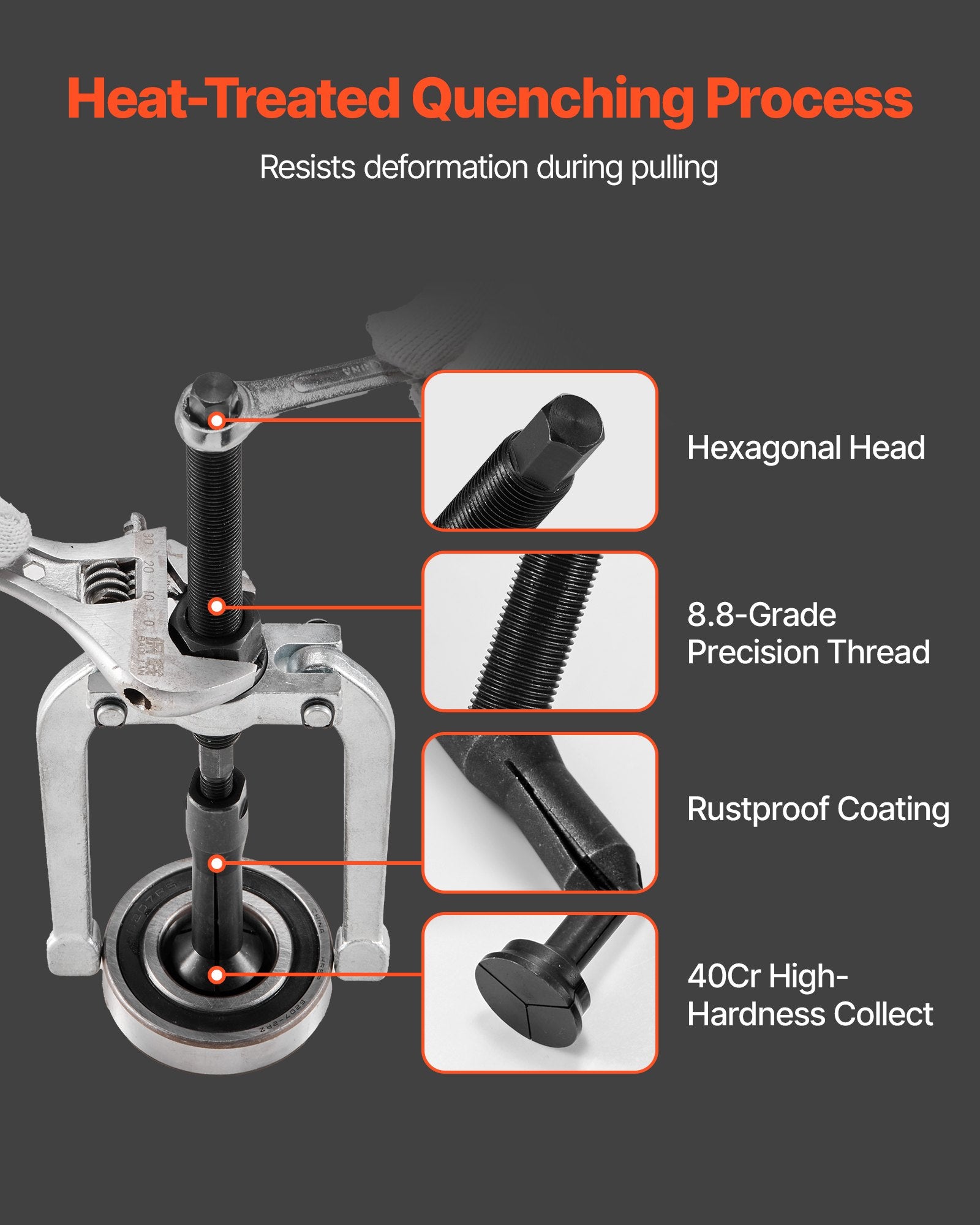 16Pcs Blind Hole Bearing Puller Set Slide Hammer Internal Extractor Kit