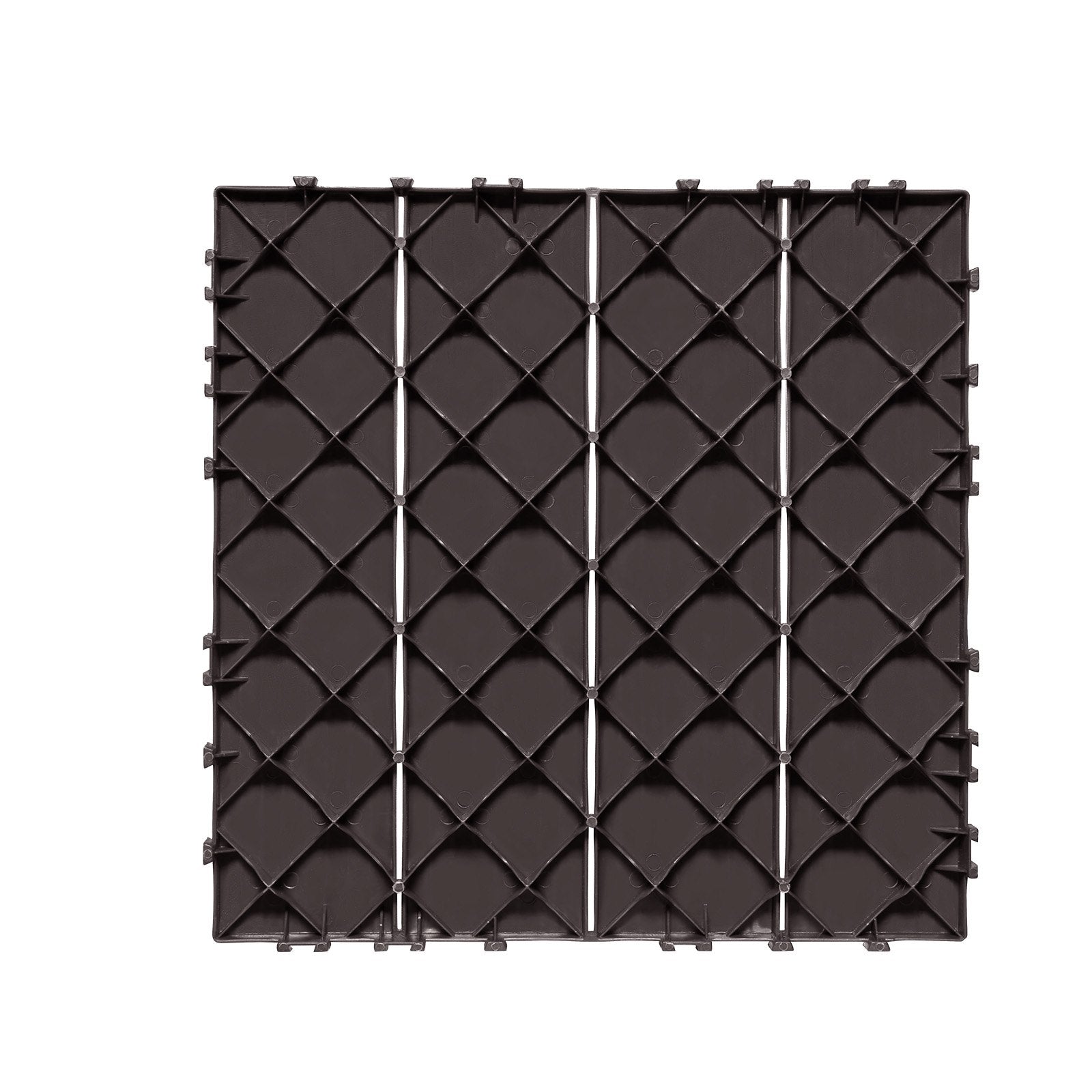 Deck Tiles Interlocking 10 Pack 12x12 Inch Plastic Waterproof Outdoor Brown
