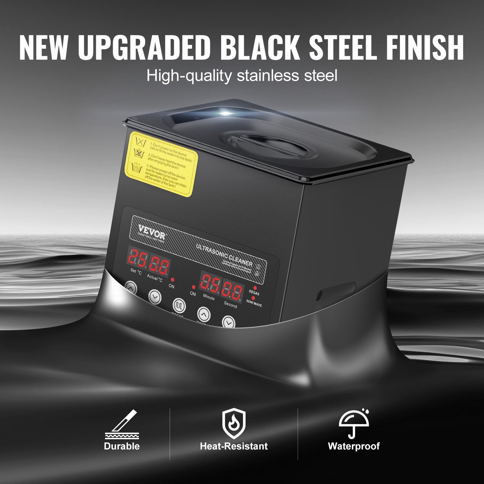 2L Ultra Sonic Cleaner 60W Digital Machine Gentle Mode Degassing Heater Timer