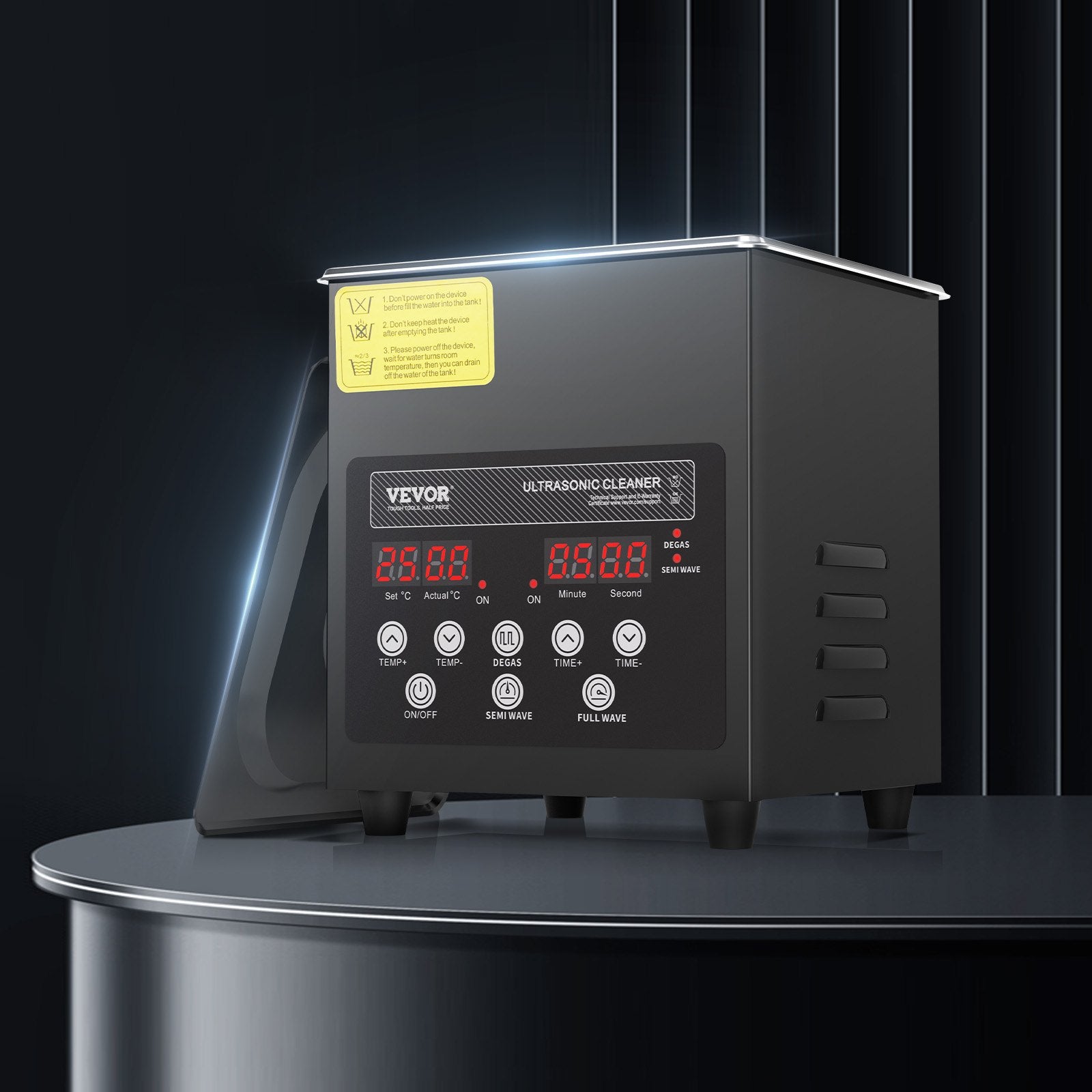 2L Ultra Sonic Cleaner 60W Digital Machine Gentle Mode Degassing Heater Timer
