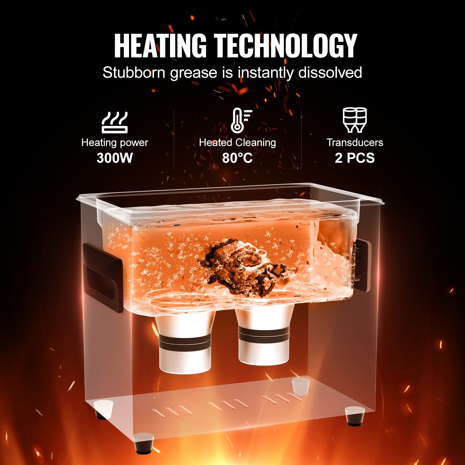 Ultrasonic Cleaner 3L 120W Digital 40kHz with Heater Timer Gentle Mode Degassing