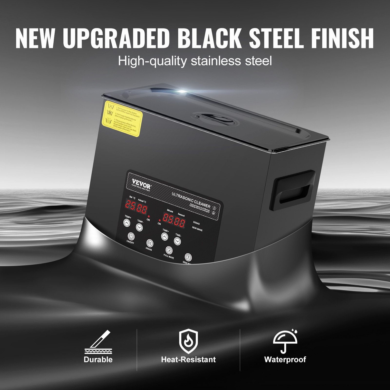 Ultrasonic Cleaner 6L 180W Digital 40kHz Industrial Heater Timer Gentle Mode