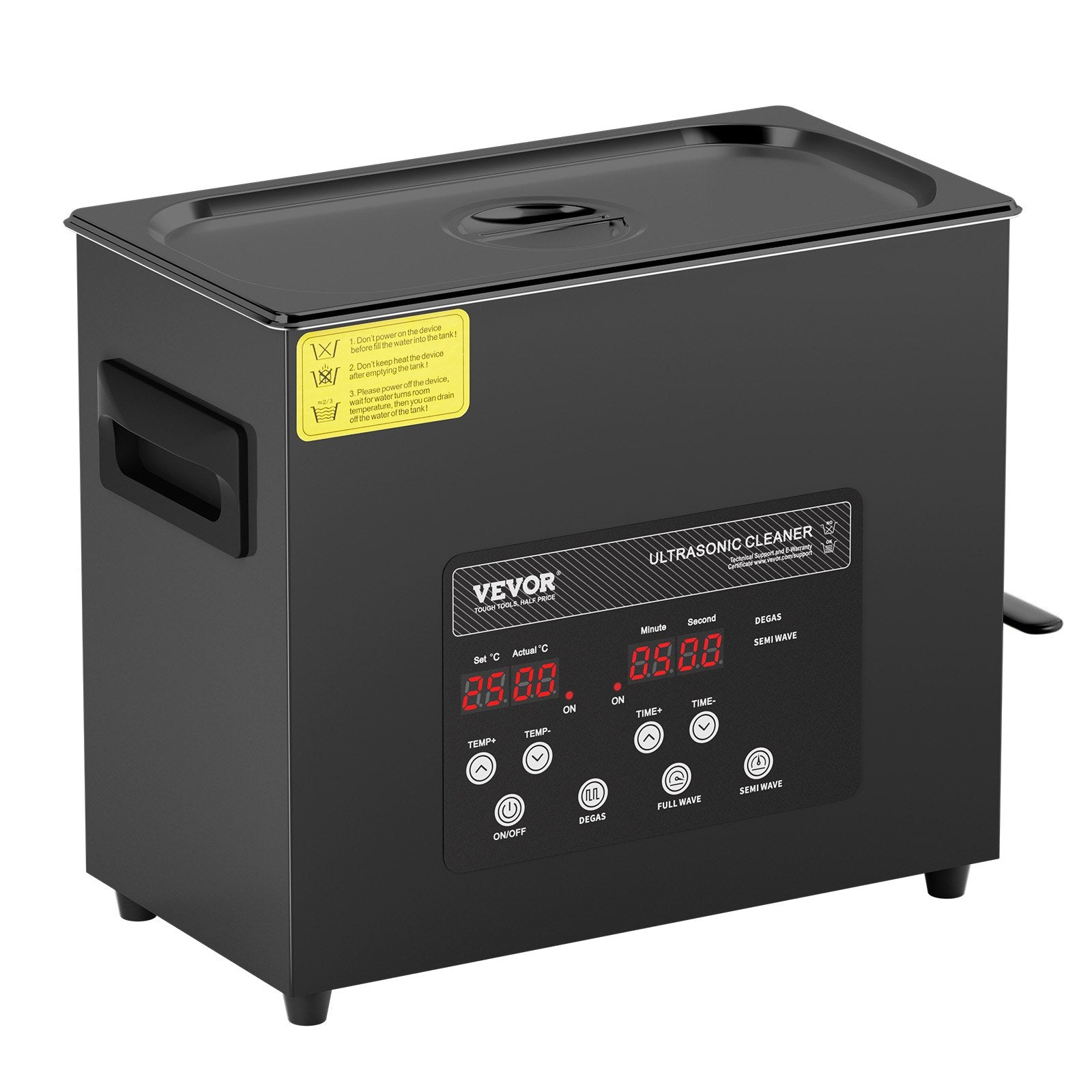 Ultrasonic Cleaner 6L 180W Digital 40kHz Industrial Heater Timer Gentle Mode