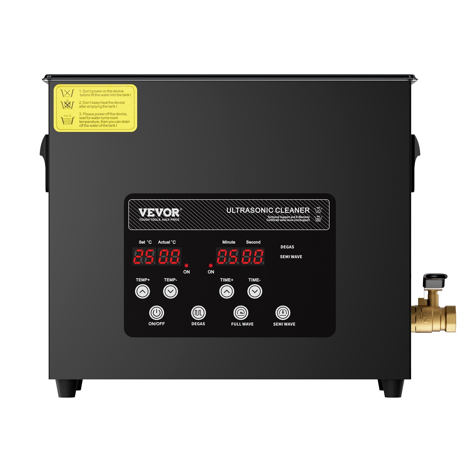 Ultrasonic Cleaner 6L 180W Digital 40kHz Industrial Heater Timer Gentle Mode