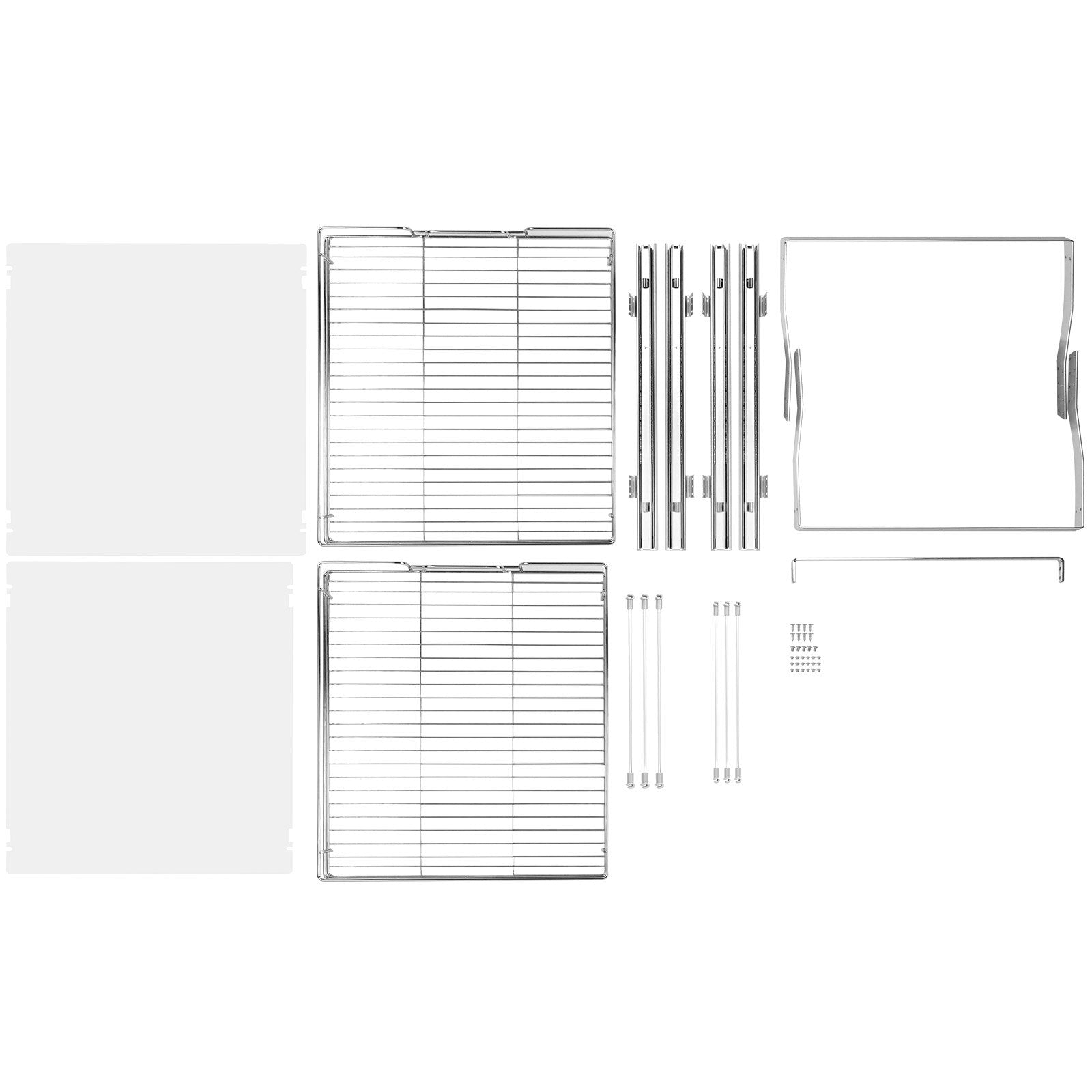 Pull Out Cabinet Organizer 2 Tier 20x21x15 Heavy Duty Steel Slide-Out Shelves