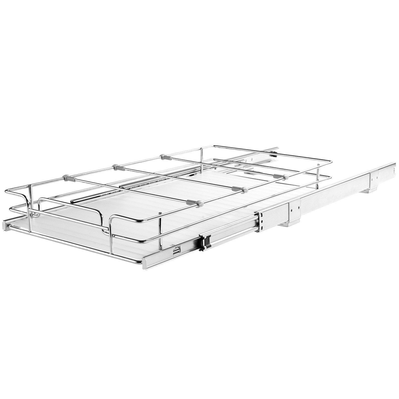 Pull Out Cabinet Organizer 12.5"x16.5"x3.5" Heavy Duty Steel Pantry Drawer