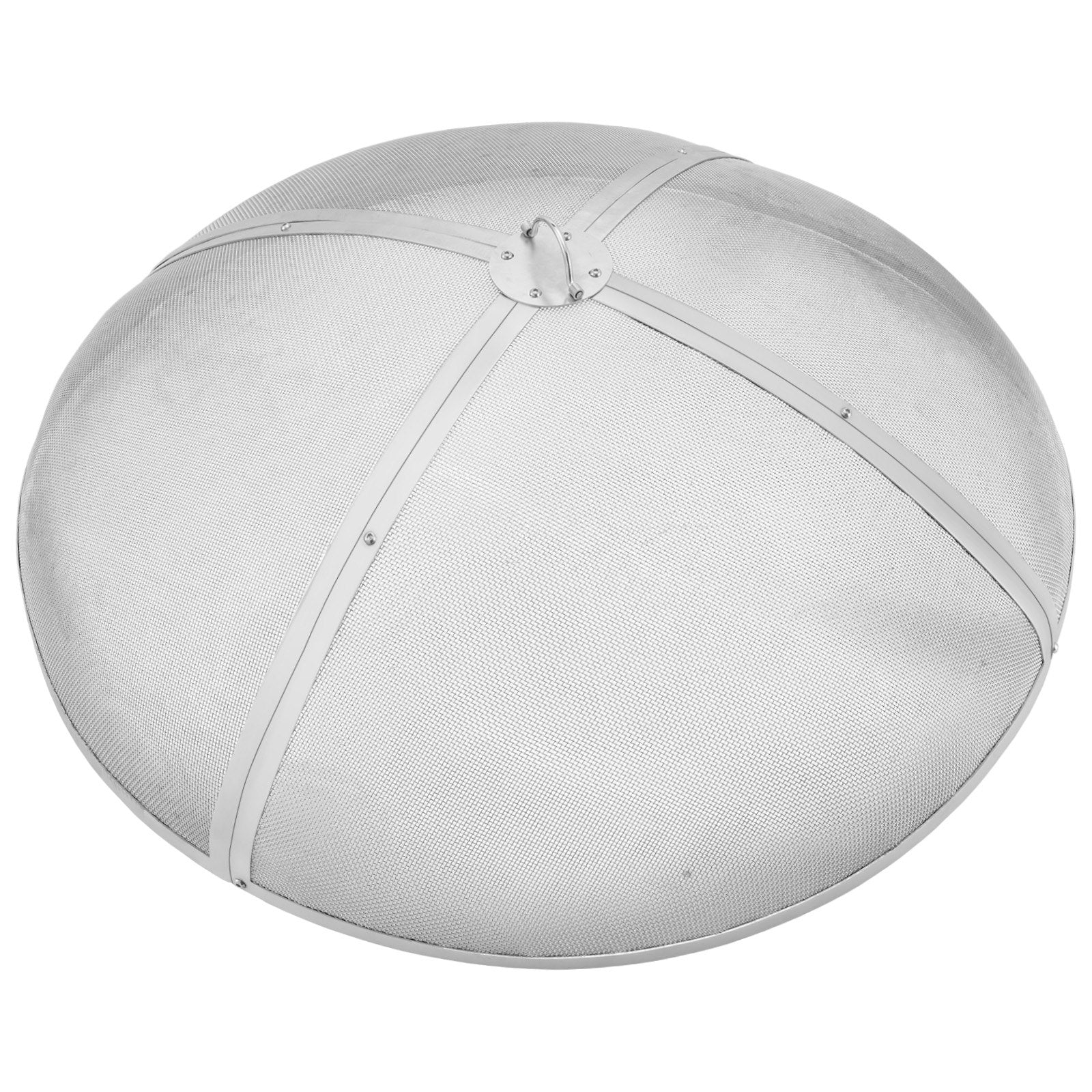 Fire Pit Spark Screen 36" Round Heavy Duty Steel Metal Cover Outdoor Ring Handle