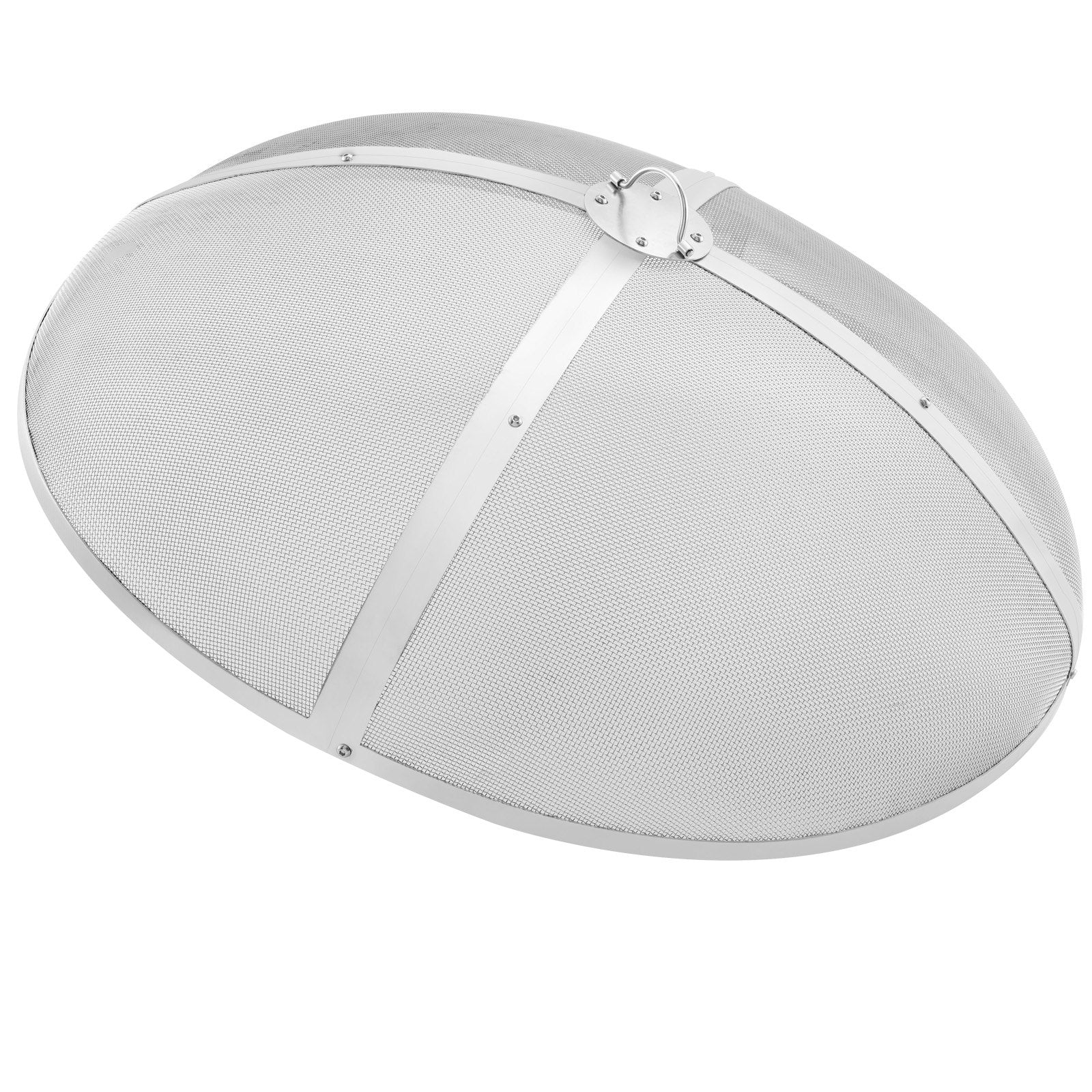 Fire Pit Spark Screen 36" Round Heavy Duty Steel Metal Cover Outdoor Ring Handle