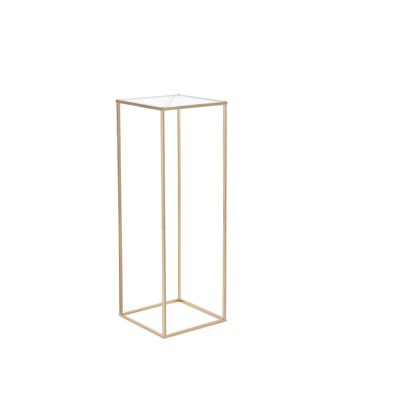 10PCS 31.5in Acrylic Metal Wedding Flower Stand Gold Geometric Centerpiece Rack