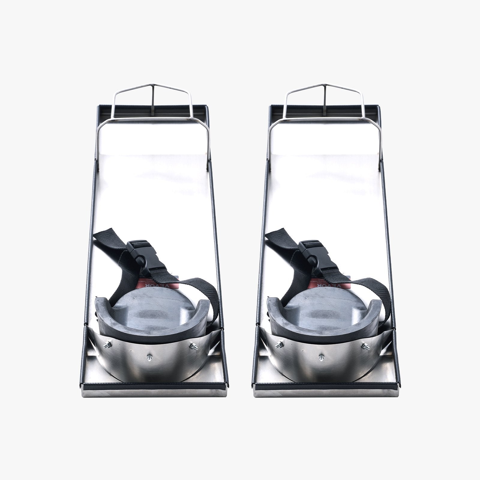 Concrete Knee Boards Stainless Steel 28x8" 2 Pairs Sliders Knee Pads Straps