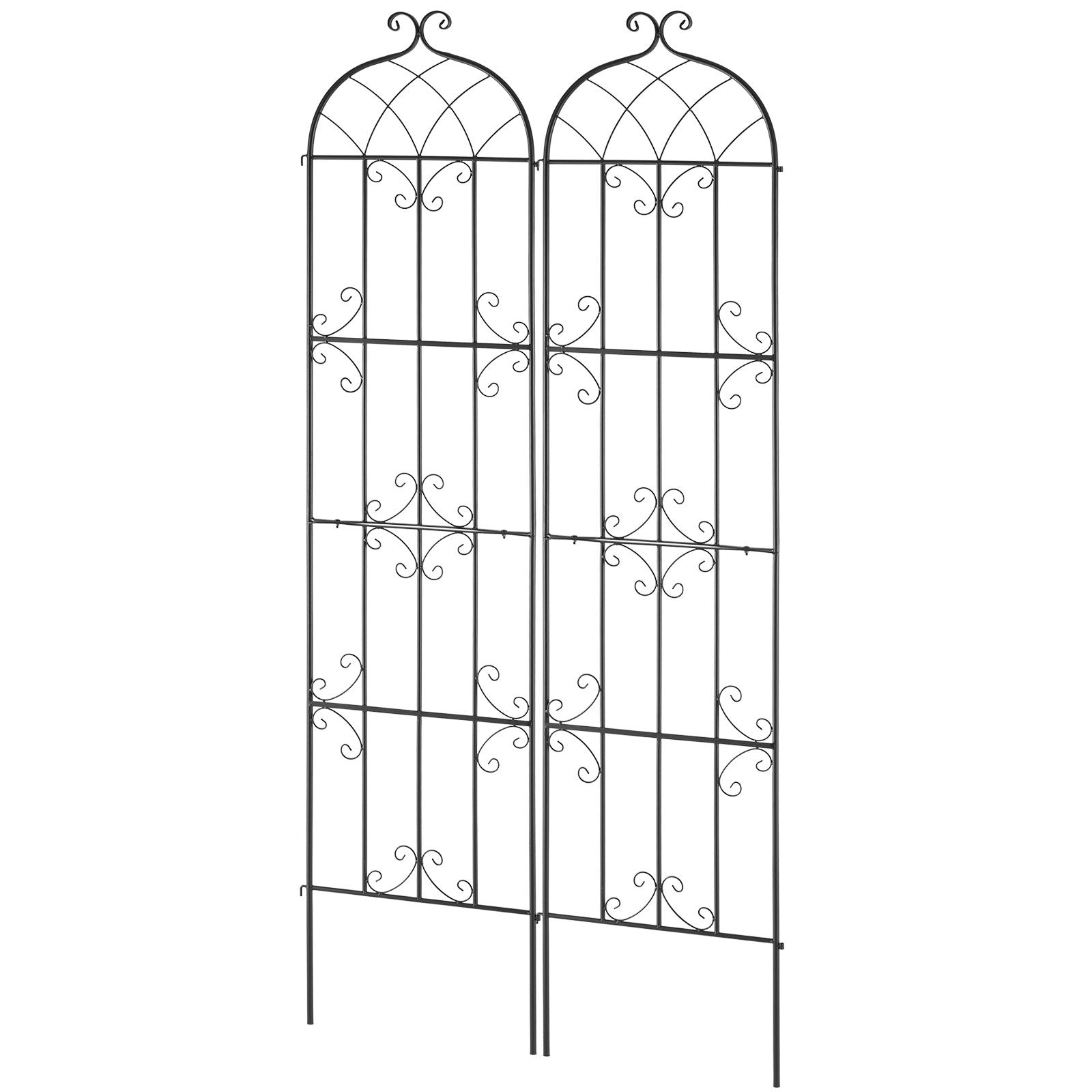 2-Pack Garden Trellis 87 x 20 in for Climbing Plants Rustproof Metal Support