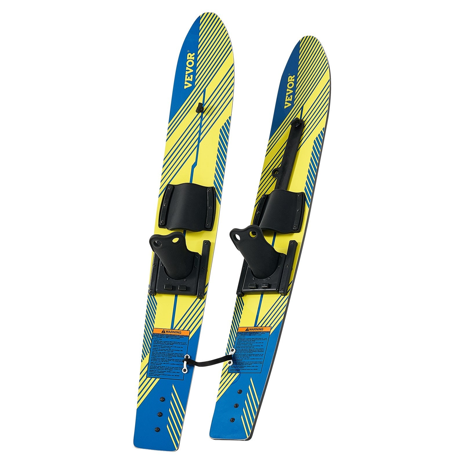 Water Skis 116.8 cm with X-7 Adjustable Bindings, Double-H&le Rope & Stabilizer