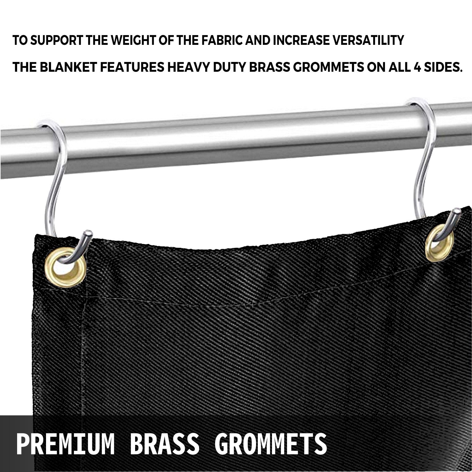 6 x 10 Ft Fire Retardant Welding Blanket Black Fiberglass Heat Resistant Mat