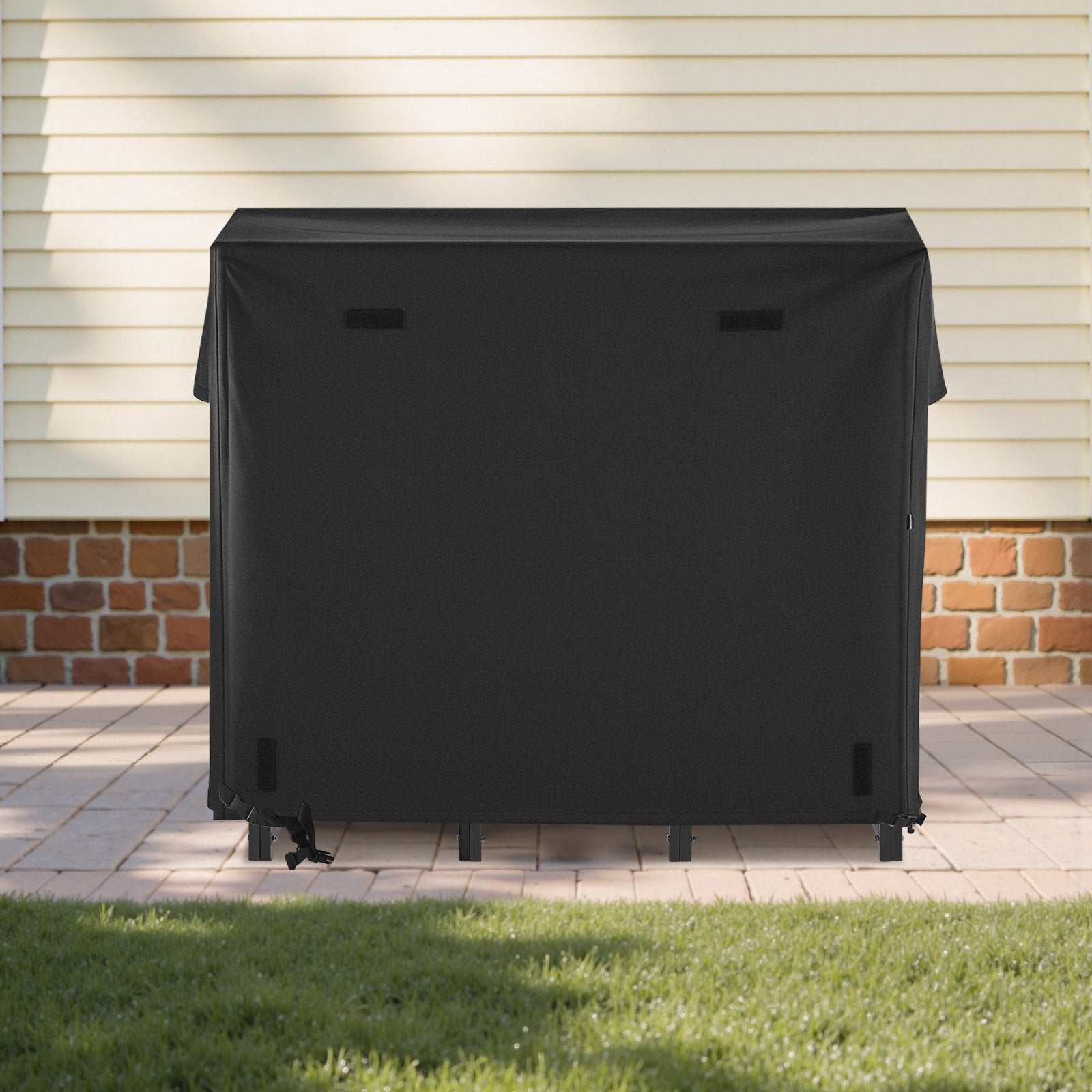 Firewood Rack with Waterproof Cover 1.22m Metal Log Holder 400lb Capacity