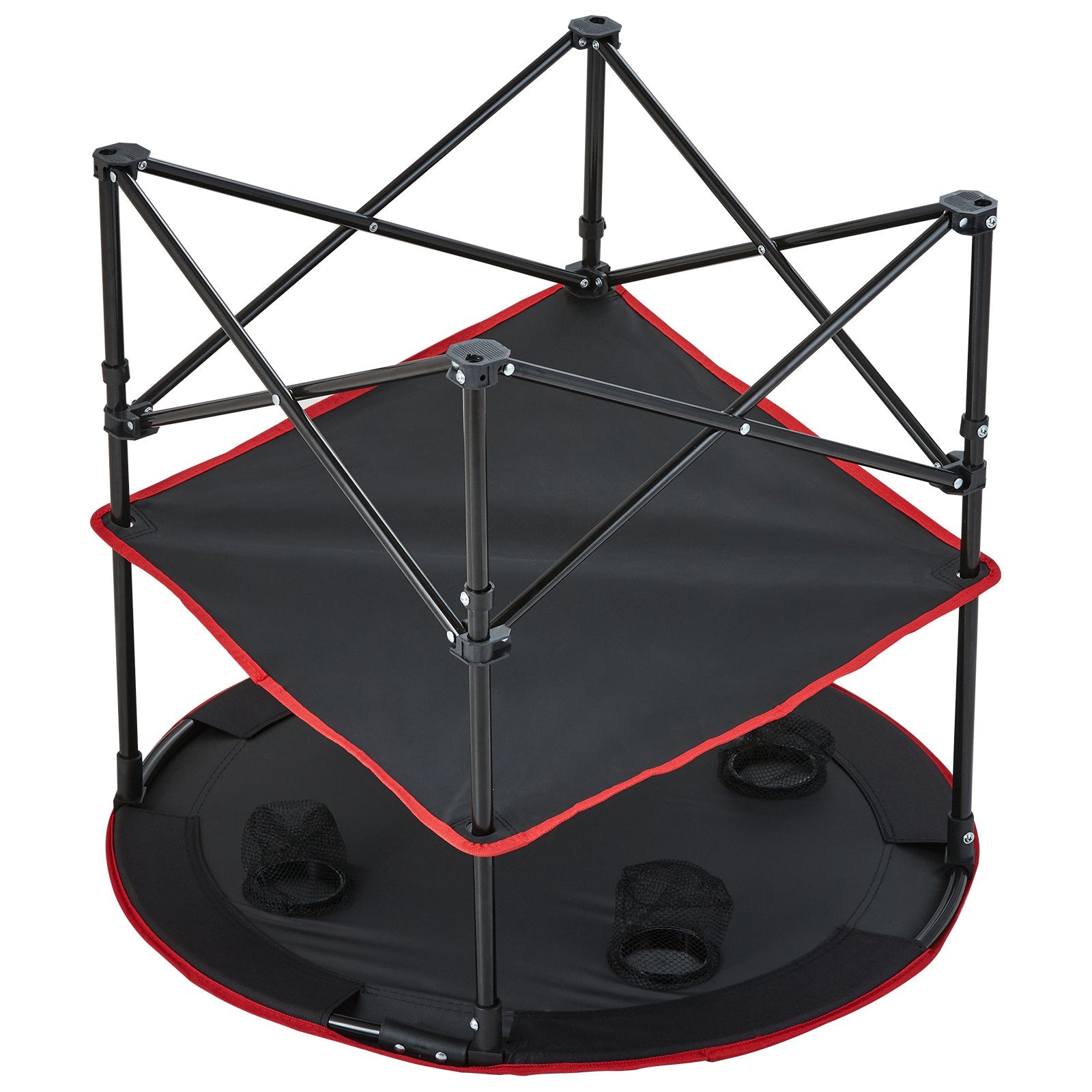 Folding Camping Table 28.3x24" Portable Steel Oxford Fold-Up with Bag
