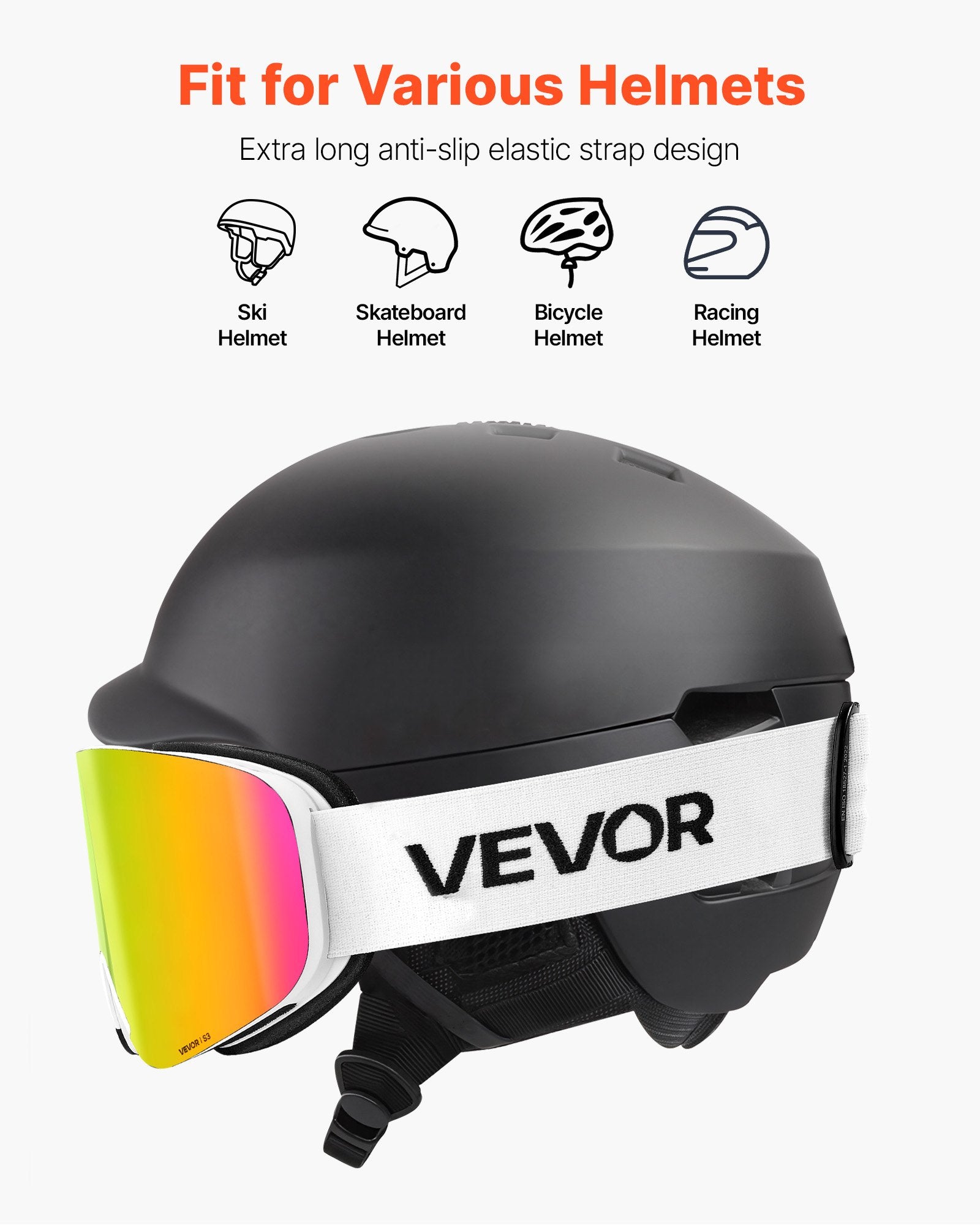 Frameless Ski Goggles Pink Revo Magnet Cylindrical Lens OTG Anti-Fog TPU Frame