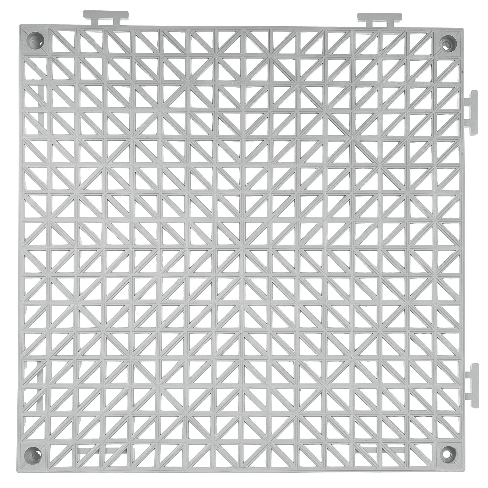 Modular Interlocking Cushion 12 Pack 30x30cm Soft PVC Drainage Floor Tiles Gray