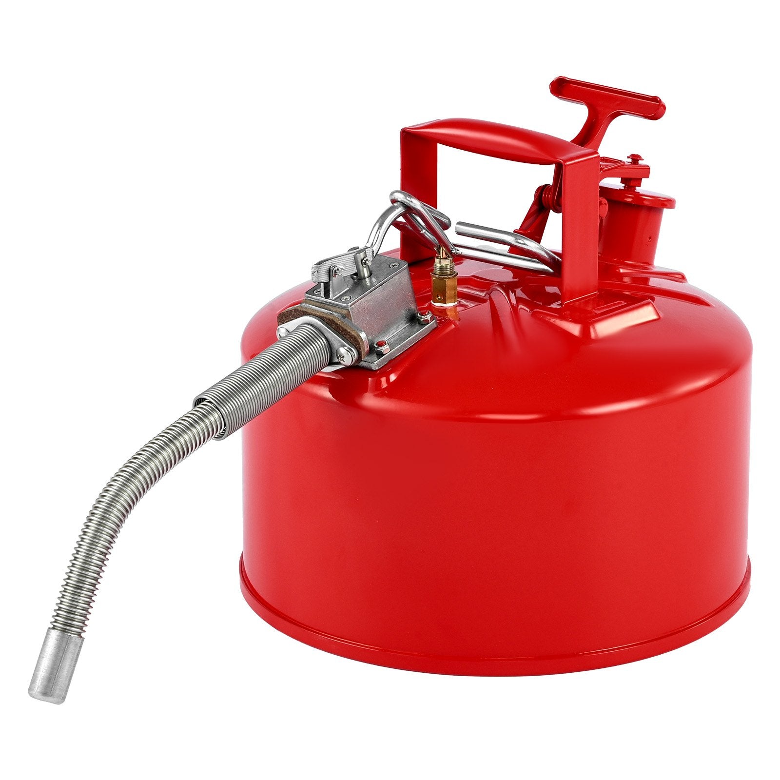 Safety Gas Can 9.5L Red Type II Flame Arrester Self-Closing Lid Metal Spout