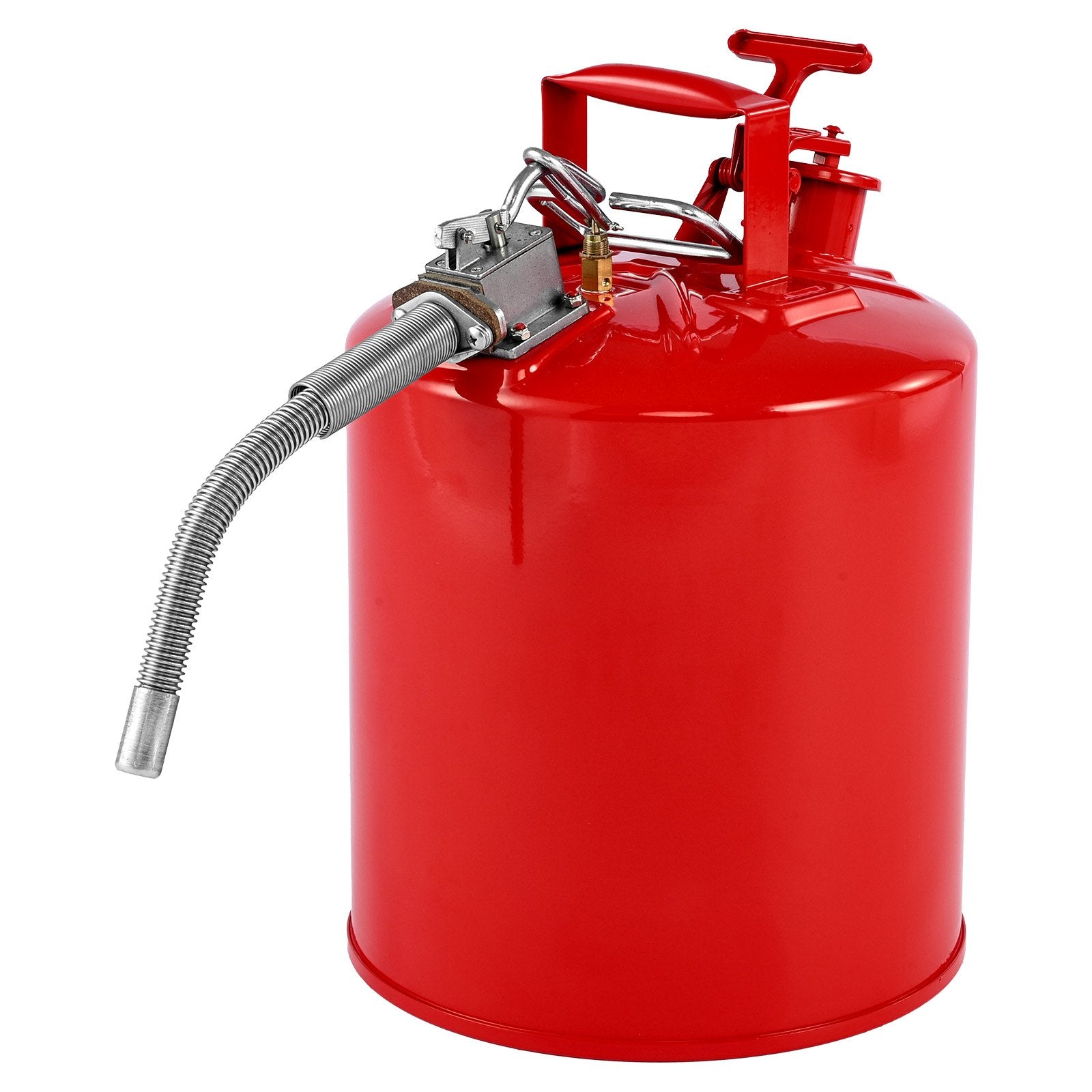 Safety Gas Can 19L Red Type II Flame Arrester Self-Closing Lid Metal Spout