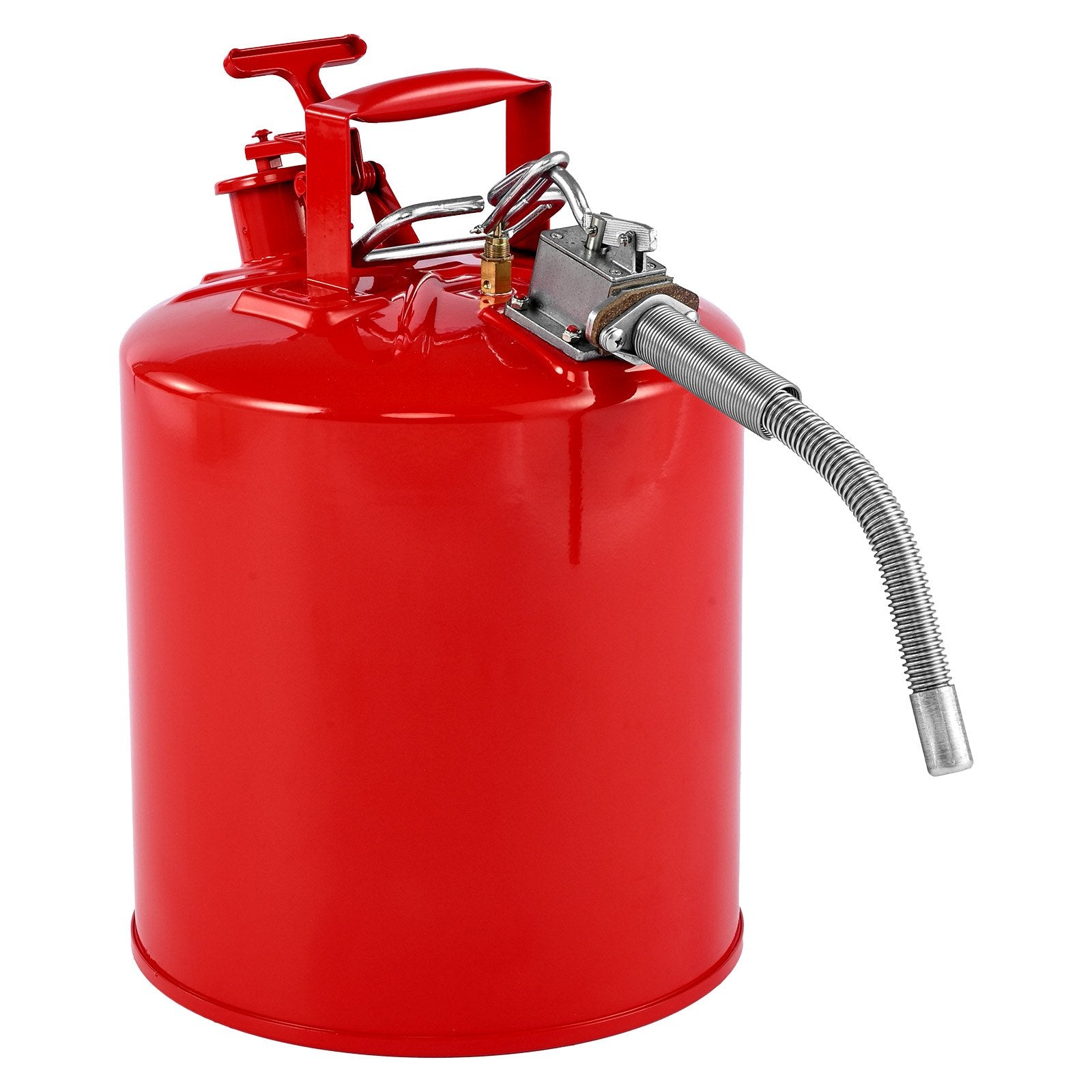 Safety Gas Can 19L Red Type II Flame Arrester Self-Closing Lid Metal Spout