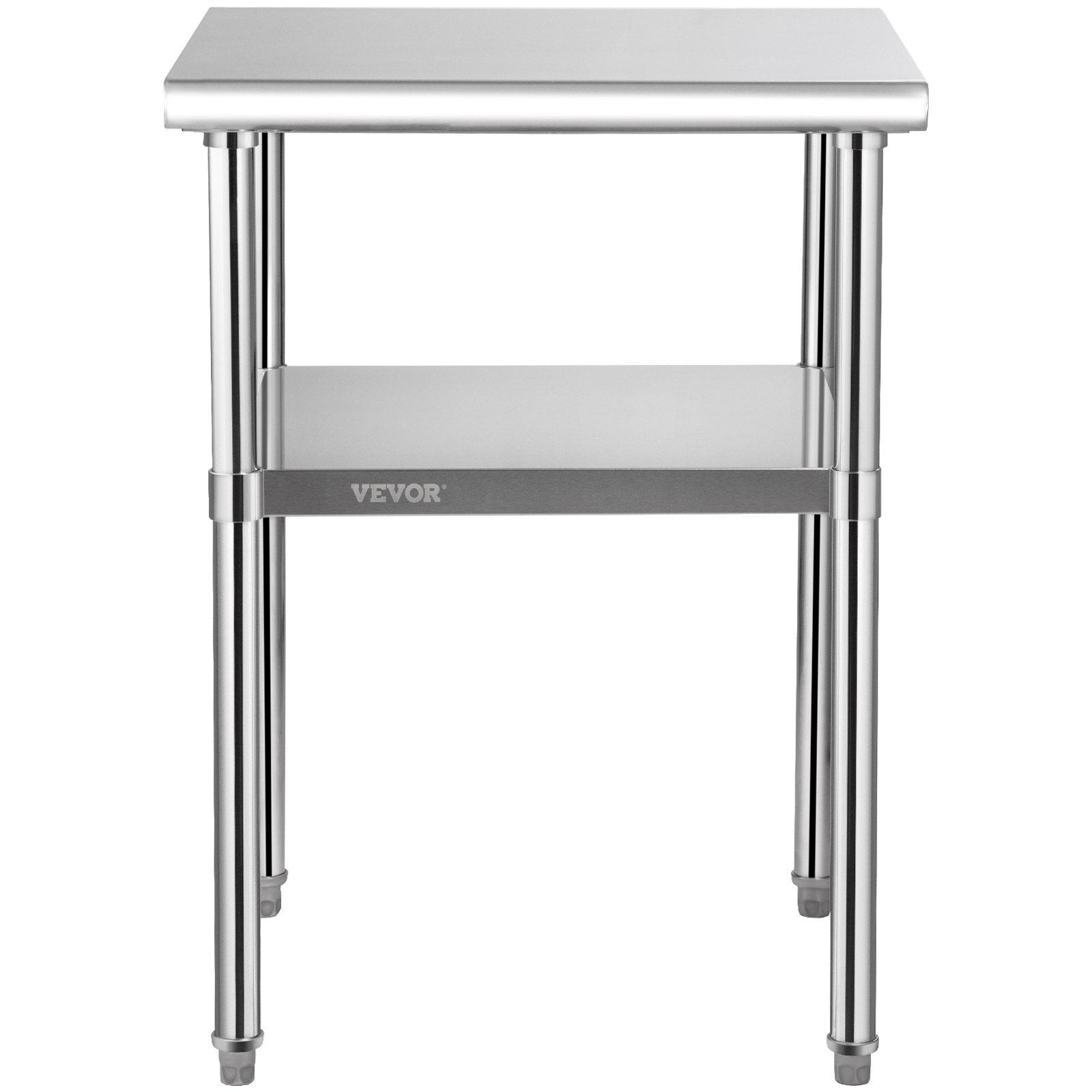 Stainless Steel Prep Table 61x61x91.4cm Heavy Duty Worktable 600lbs Load