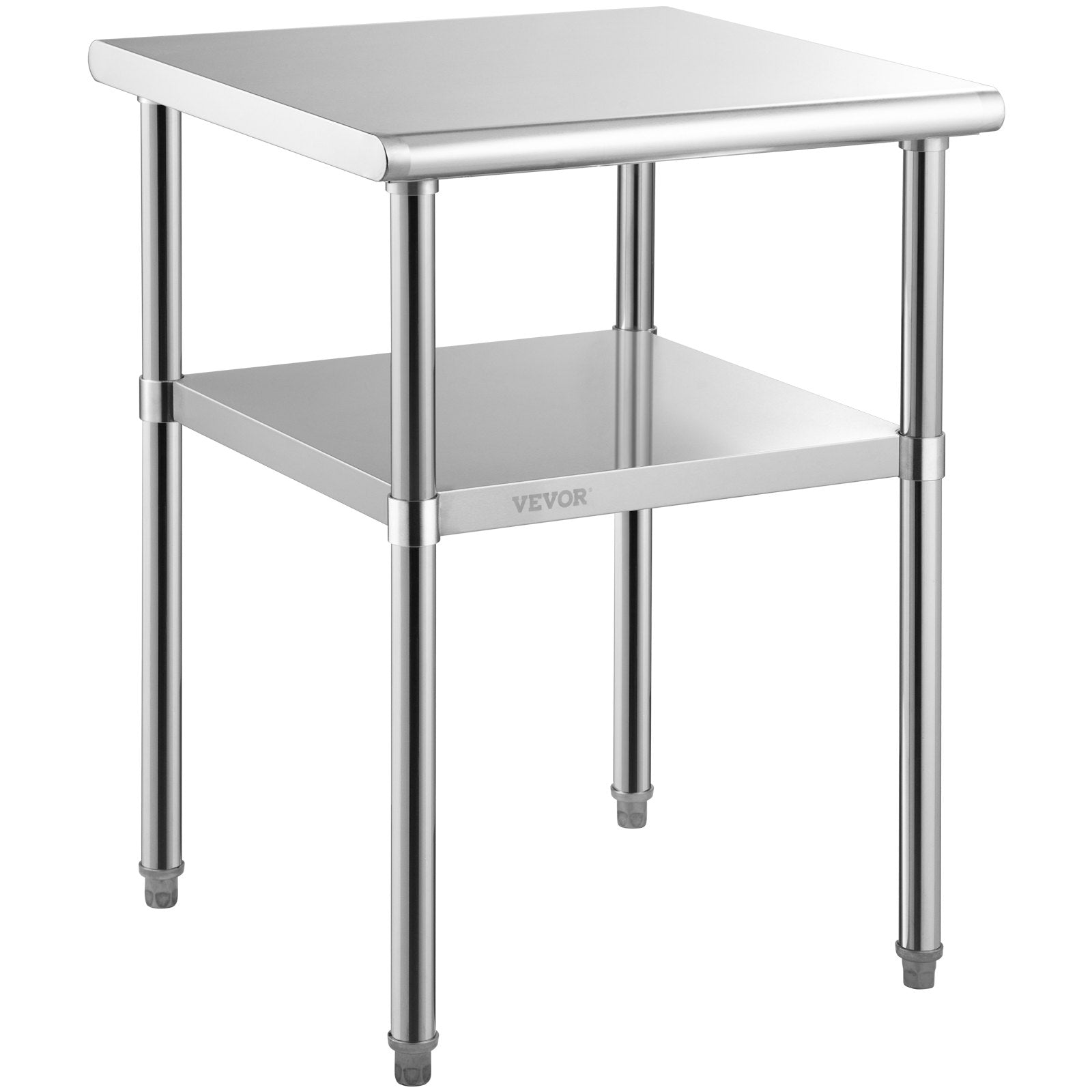 Stainless Steel Prep Table 61x61x91.4cm Heavy Duty Worktable 600lbs Load