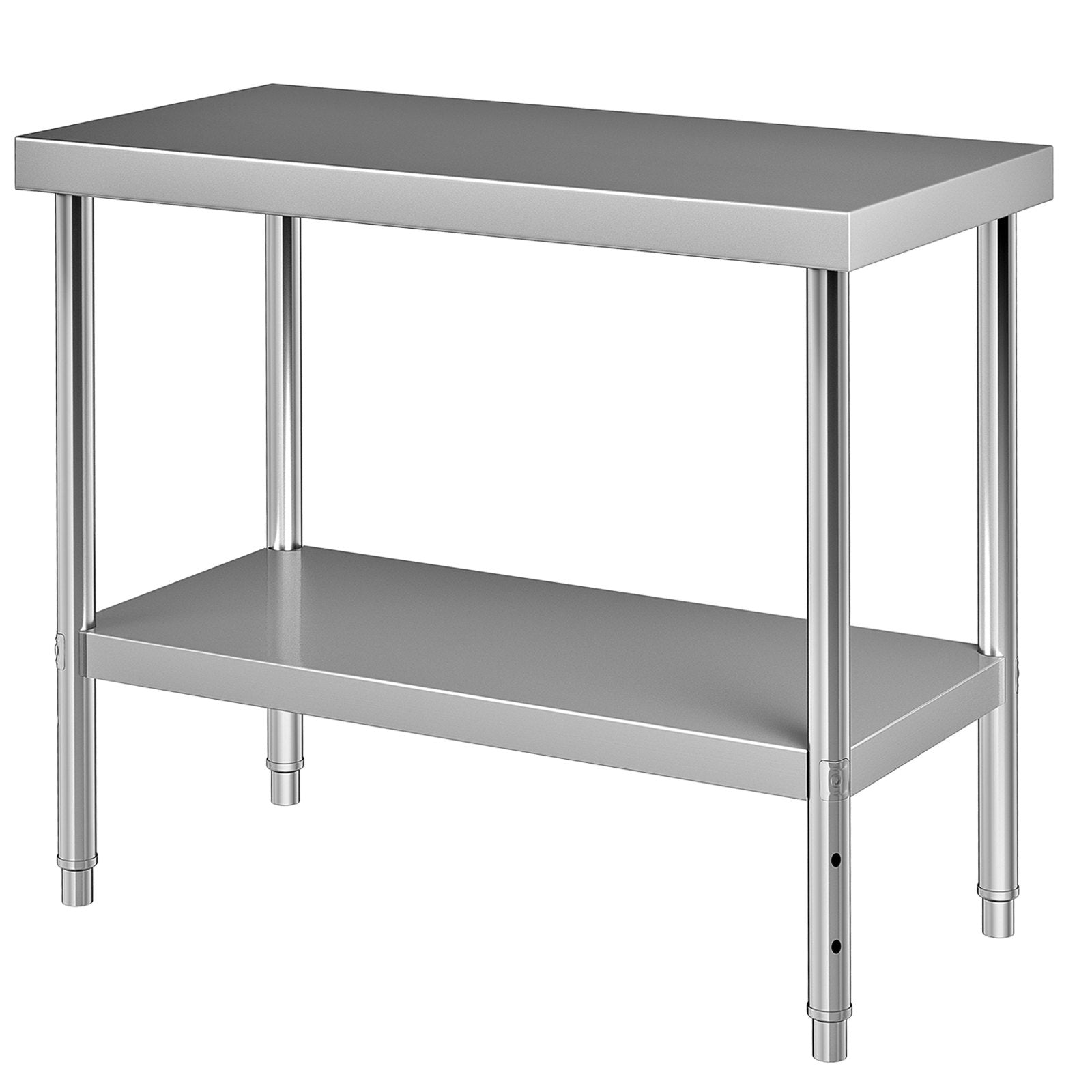 Stainless Steel Prep Table 122x46x86cm Heavy Duty Worktable 250kg Load