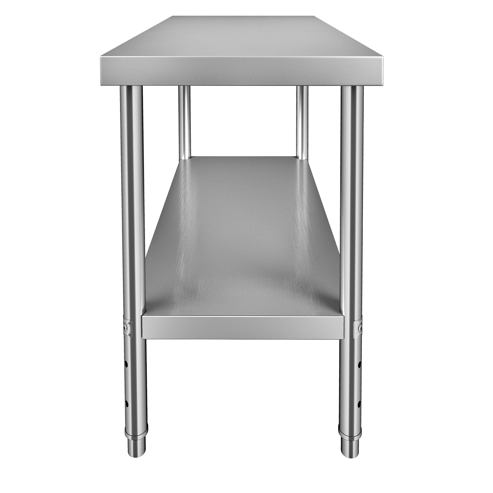 Stainless Steel Prep Table 122x46x86cm Heavy Duty Worktable 250kg Load