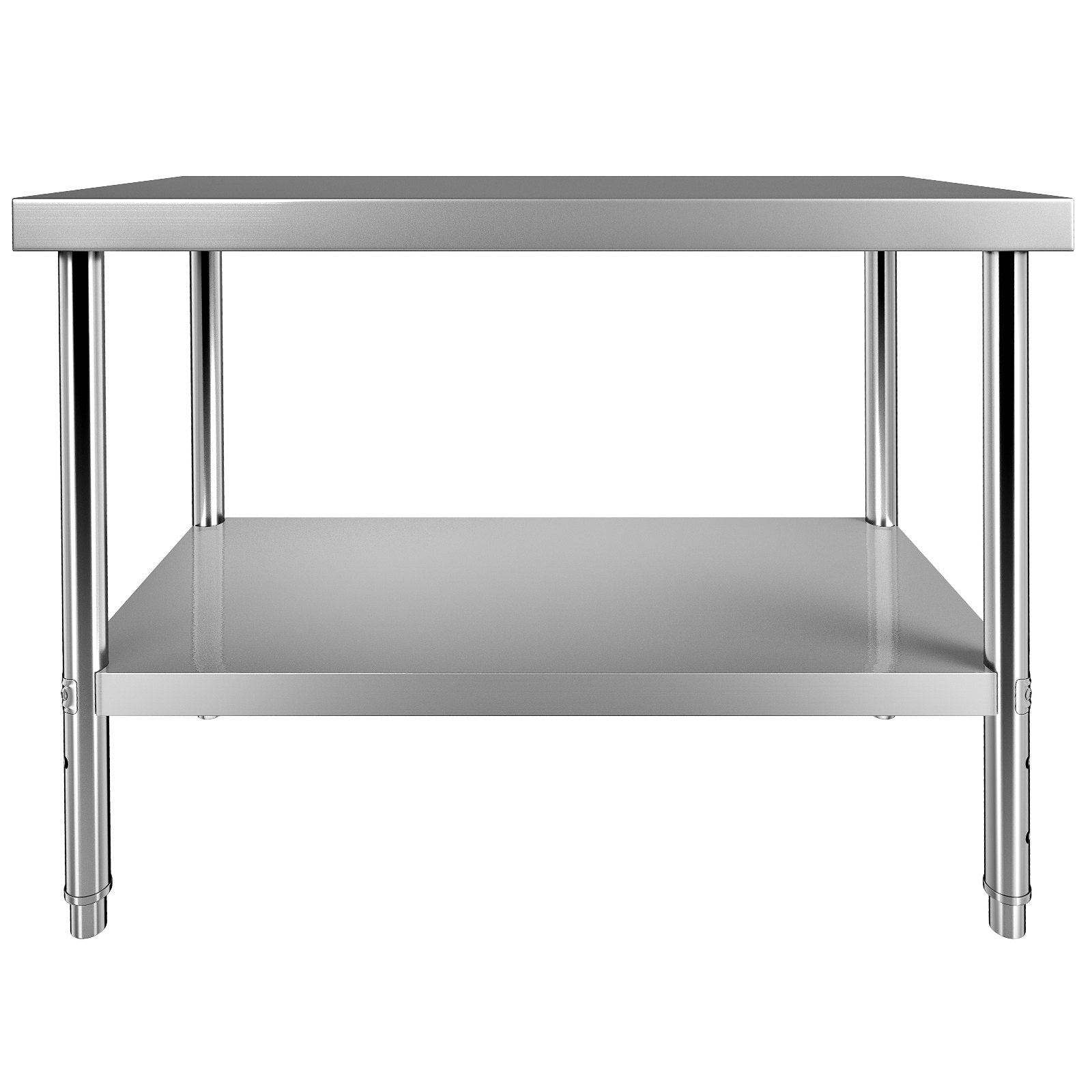 Stainless Steel Prep Table 122x46x86cm Heavy Duty Worktable 250kg Load