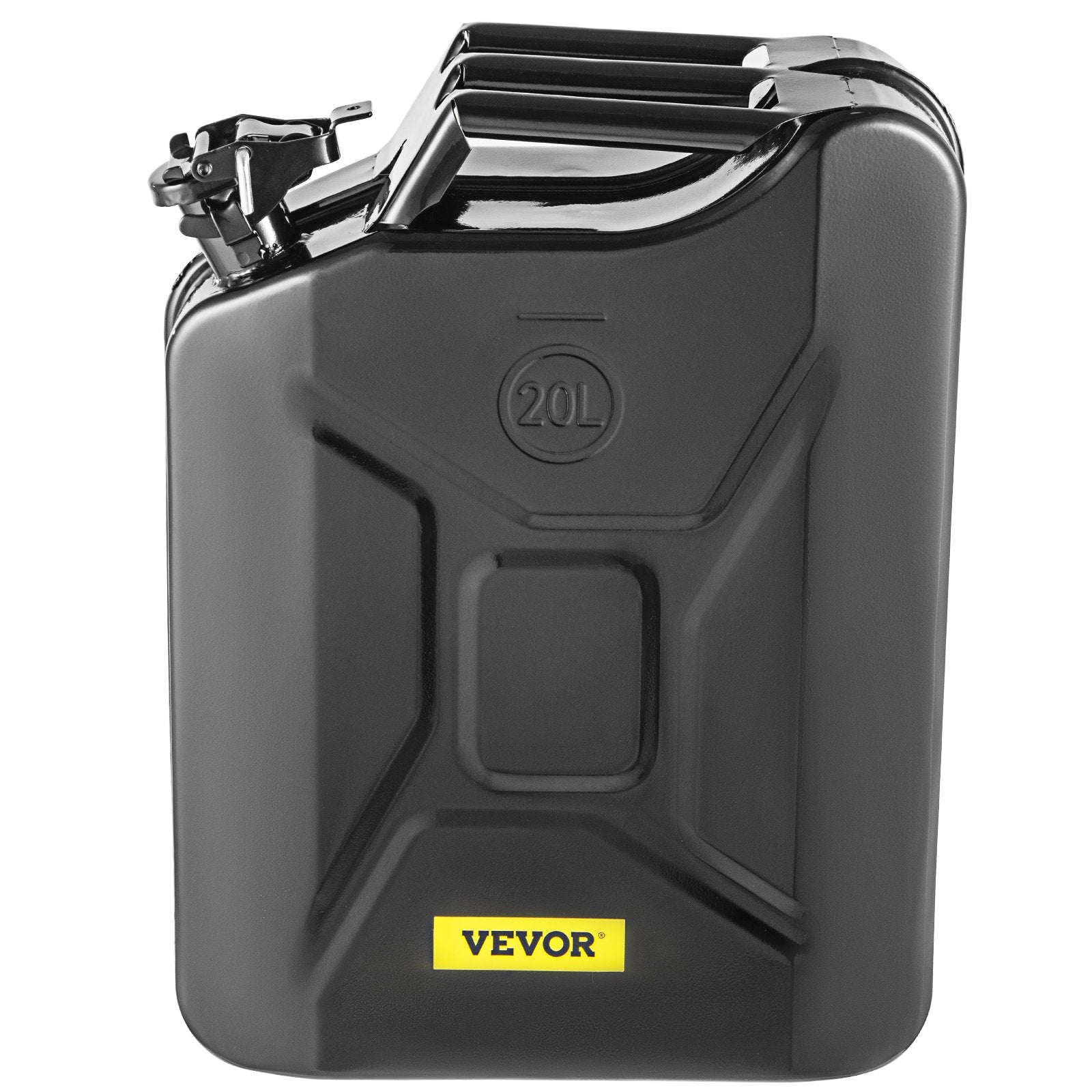 20L Jerry Fuel Can Steel Gas Container with Flexible Spout Black
