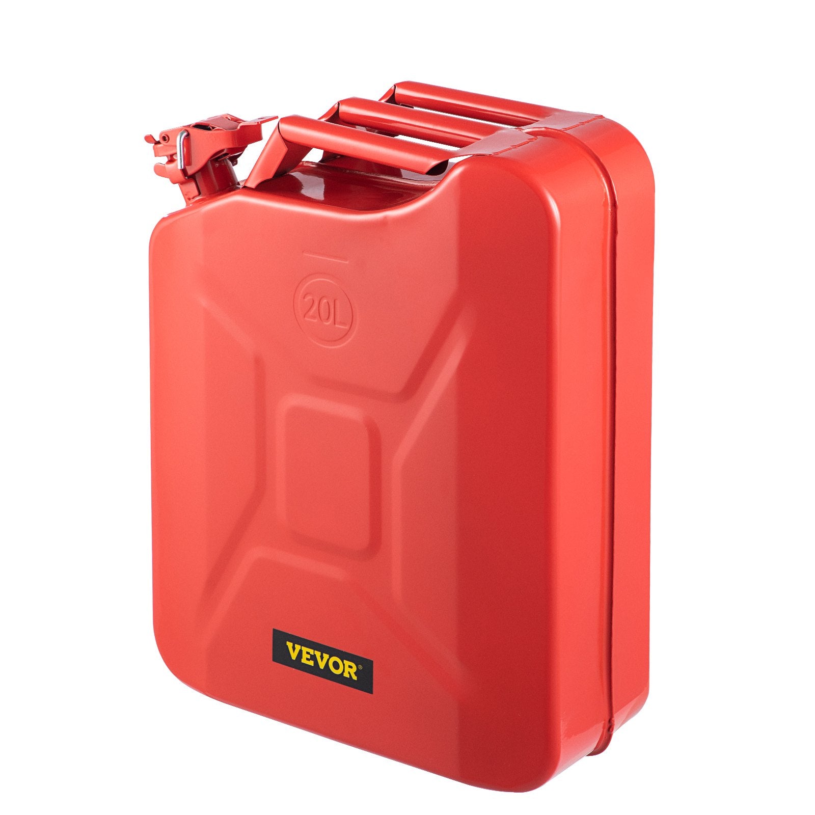 Jerry Fuel Can, 20L Portable Rustproof Steel Gas Can with Flexible Spout, Red