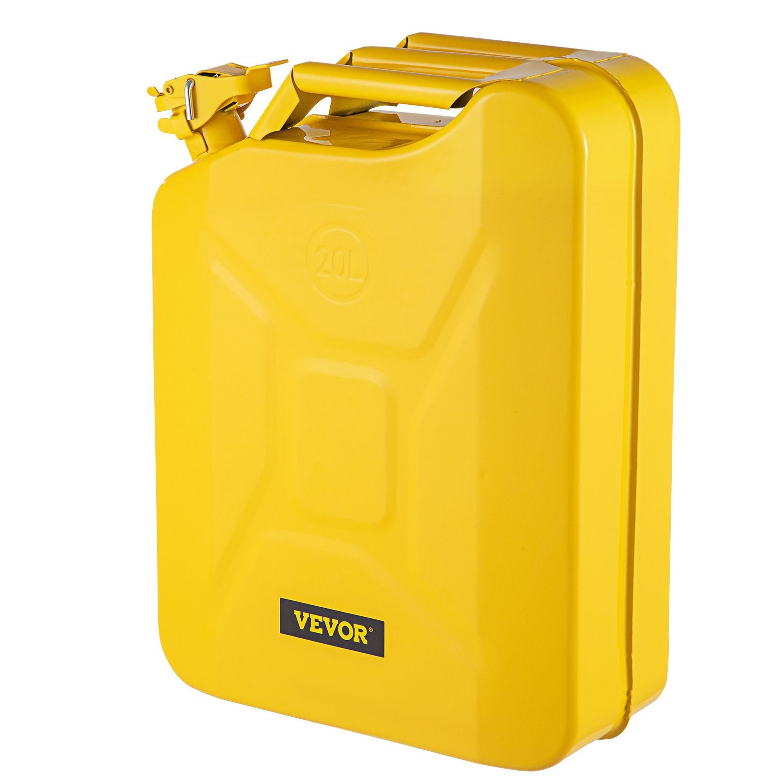 Jerry Fuel Can, 20L Portable Rustproof Steel Gas Can with Flexible Spout, Yellow