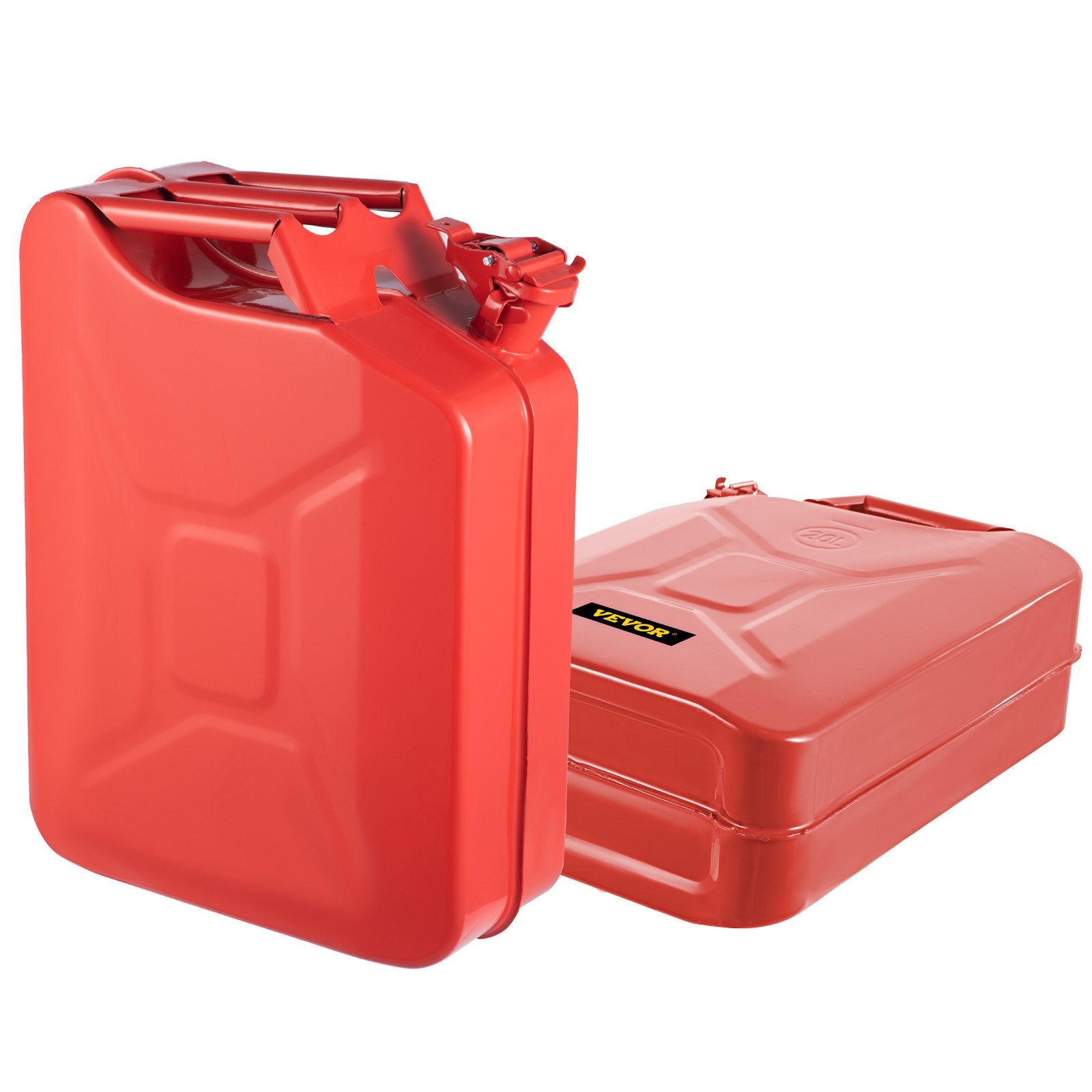 20L Jerry Fuel Can 2 Pack Steel Gas Container with Flexible Spout