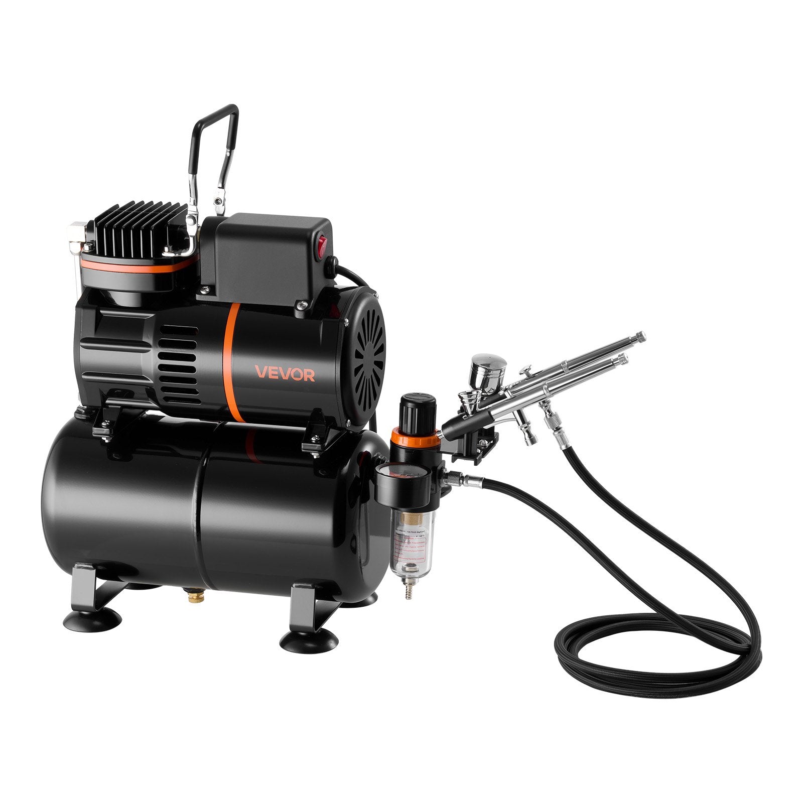 Airbrush Kit with 3 Dual-Action Airbrushes 3 Nozzles for Cake and Model