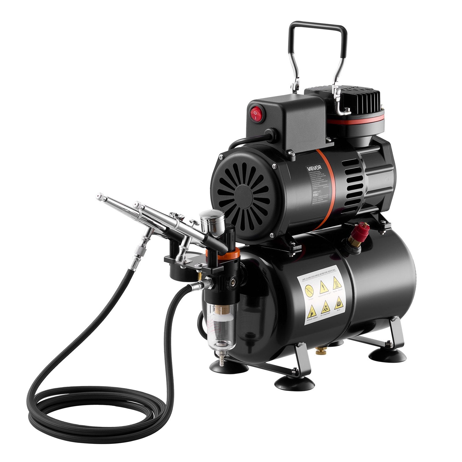 Airbrush Kit with 3 Dual-Action Airbrushes 3 Nozzles for Cake and Model