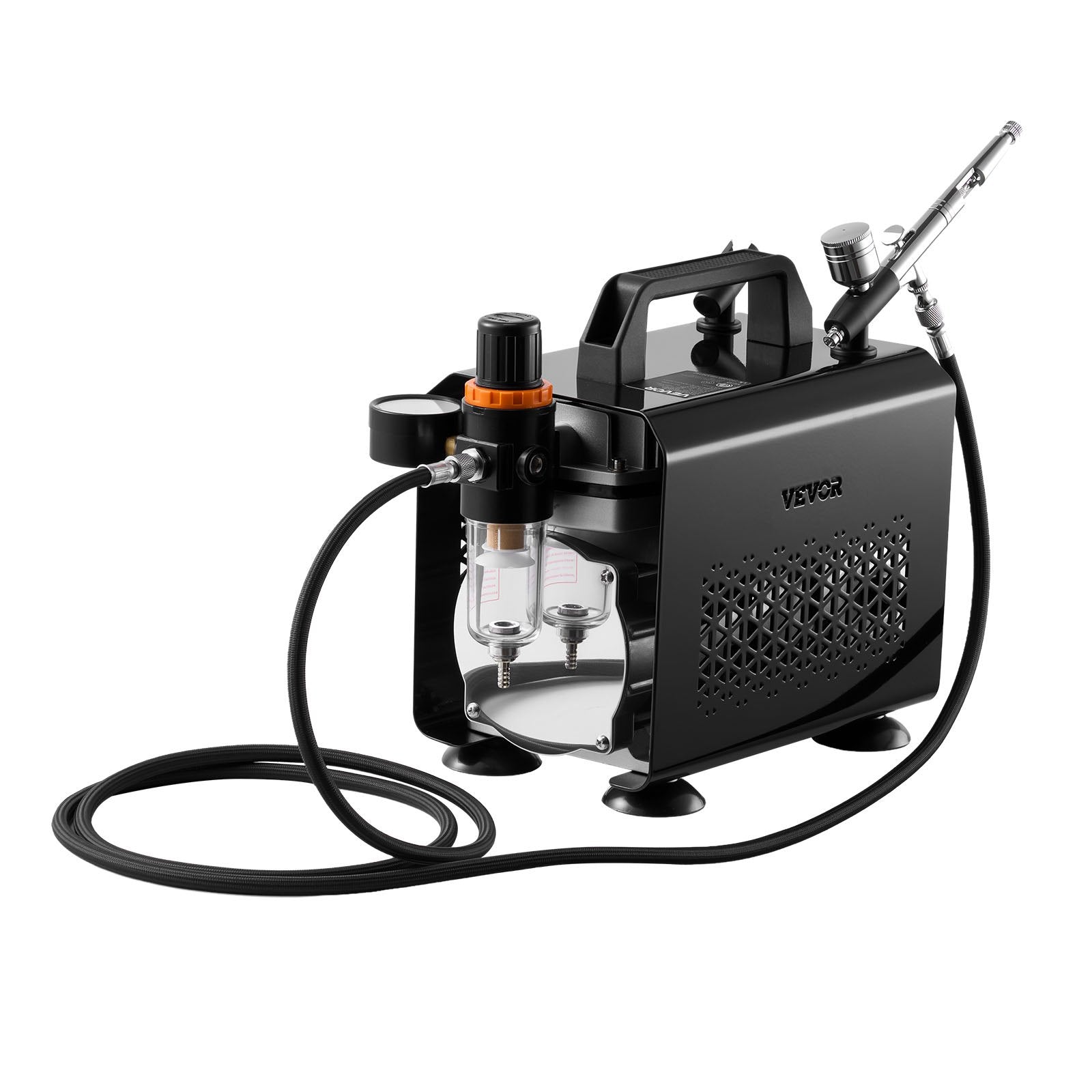 Airbrush Kit with 1 Dual-Action Airbrush 3 Nozzles for Cake and Model