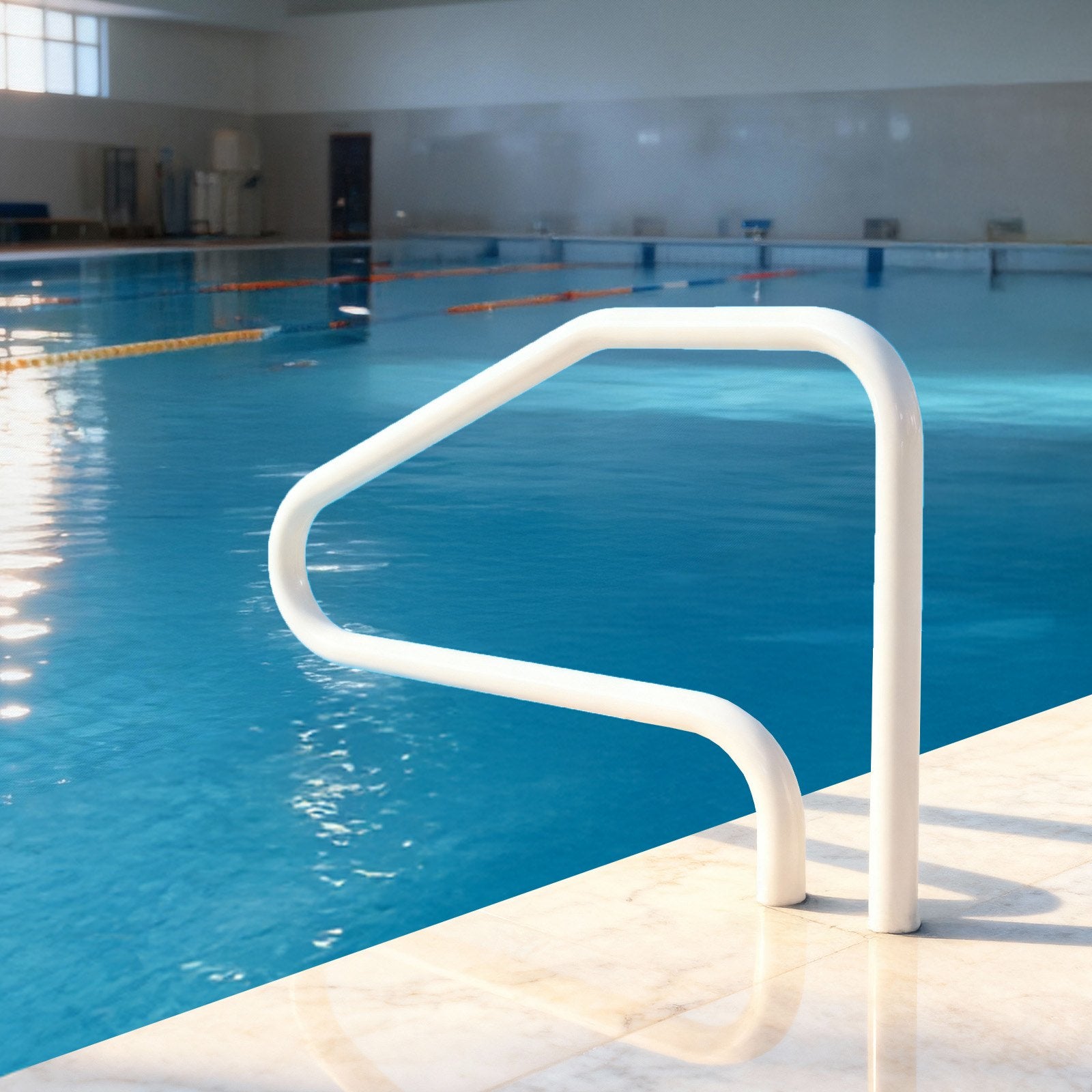 Pool Rail 122x81.3cm Stainless Steel Handrail 100kg Heavy-Duty Seamless Mount