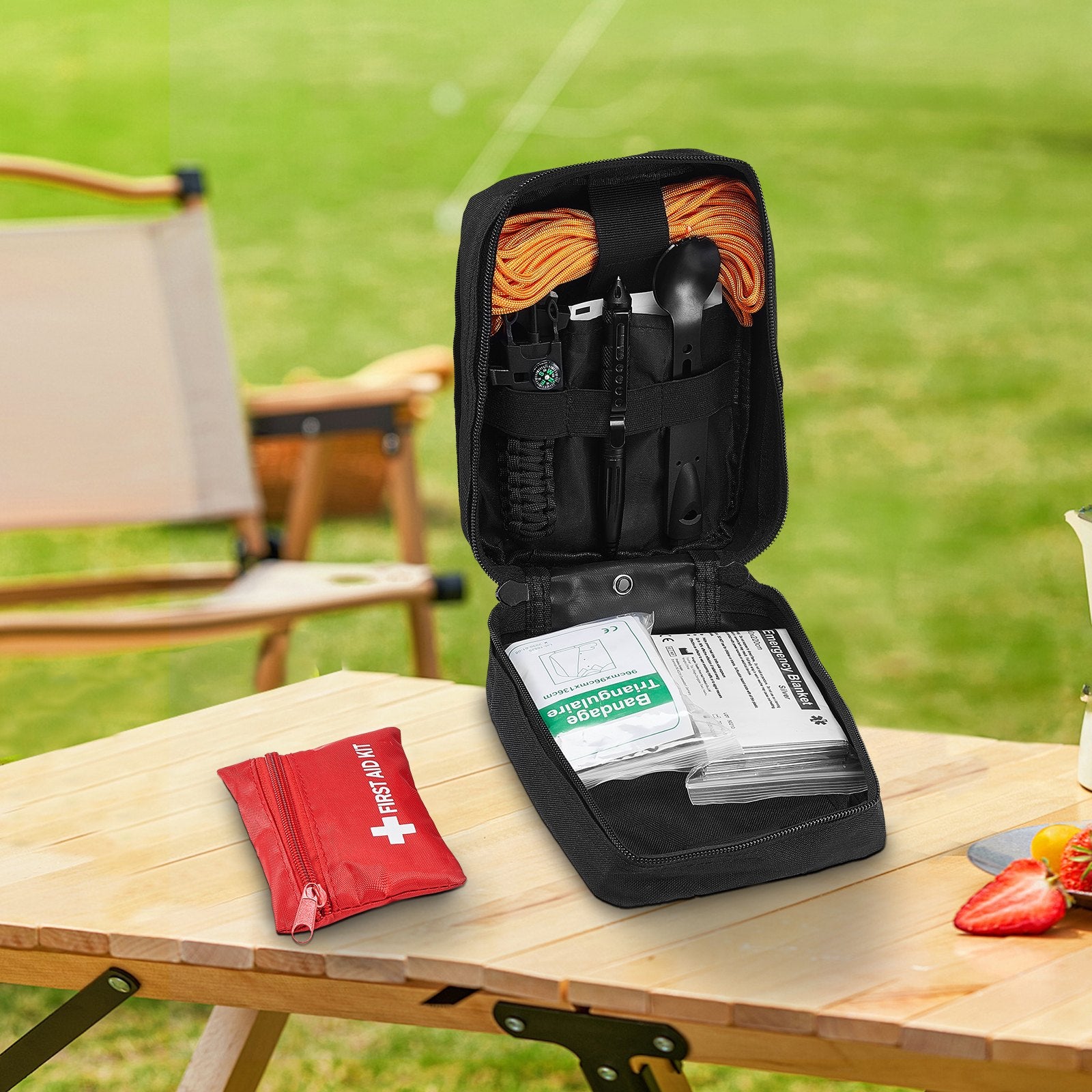 First Aid Kit Survival 250 Pieces 600D Nylon Trauma Bag Emergency Outdoor Gear