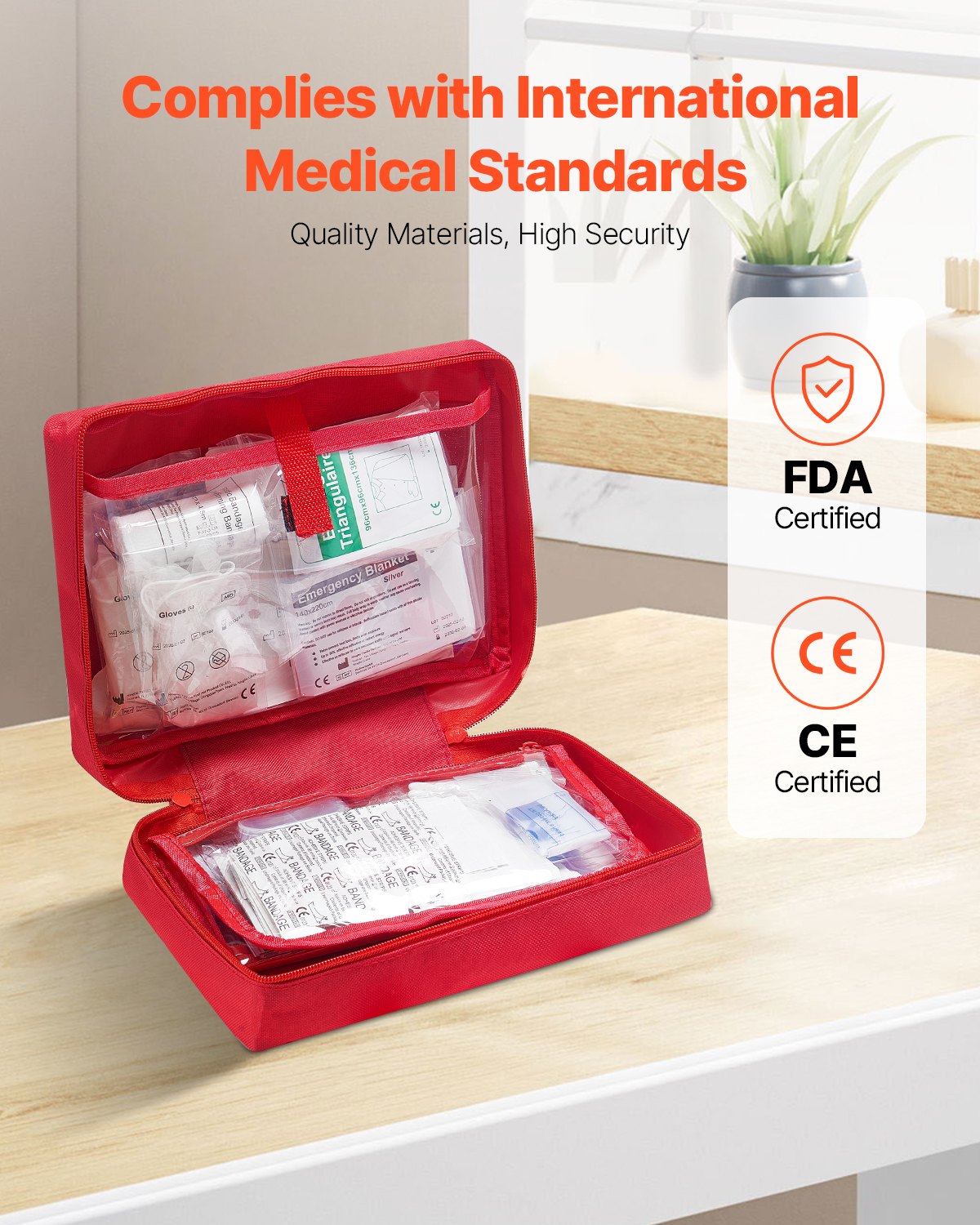 First Aid Kit 420 Pieces 600D Nylon Large Survival Bag Emergency Medical Supplie