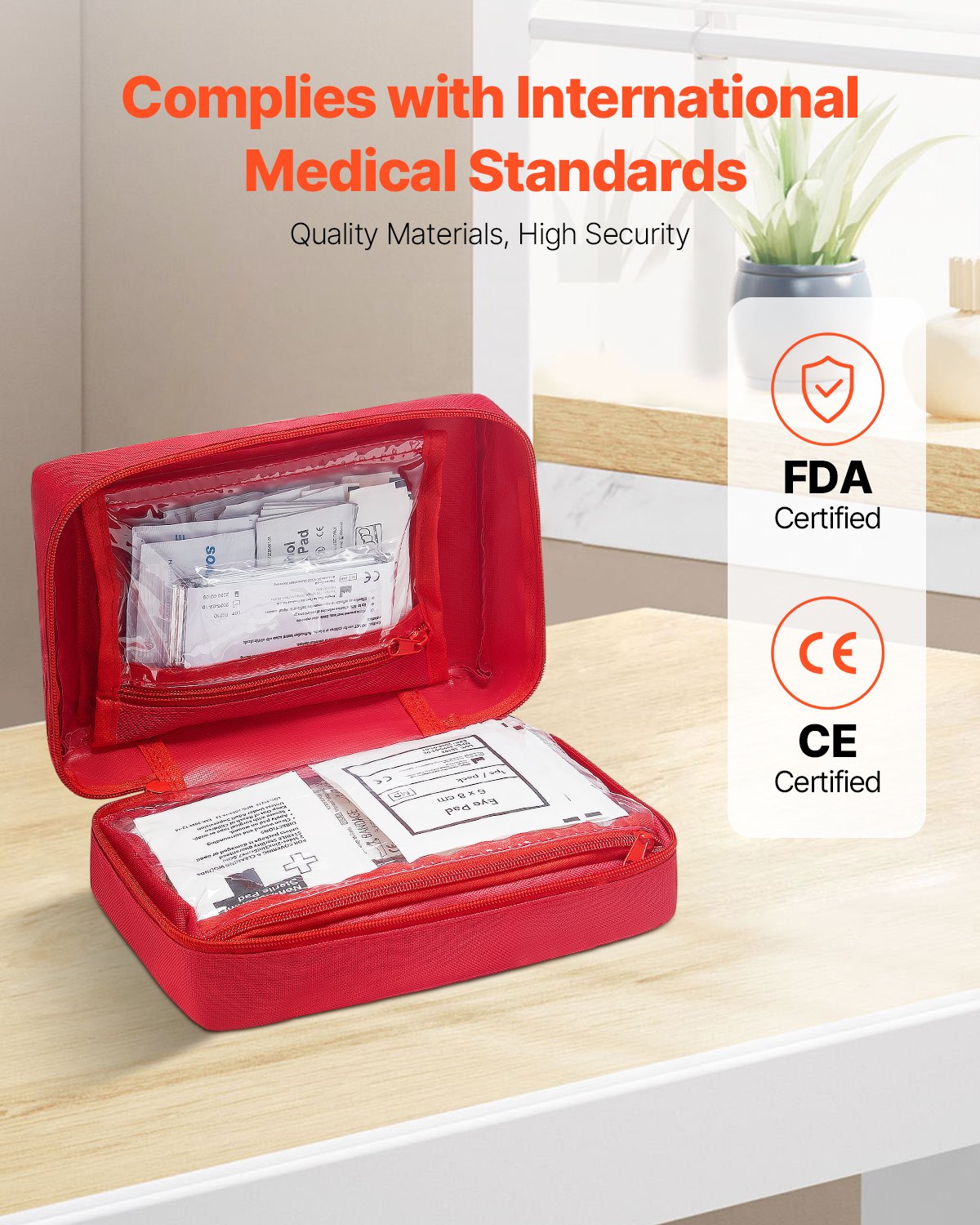 First Aid Kit 500 Pieces 600D Nylon Large Survival Bag Emergency Medical Supplie