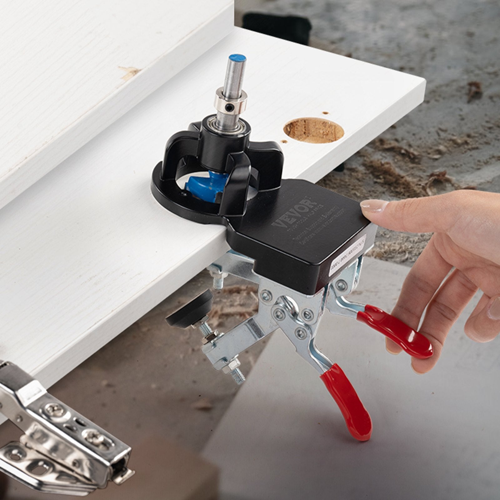 Concealed Door Hinge Jig Kit for Cabinet Door Lock Woodworking Installation