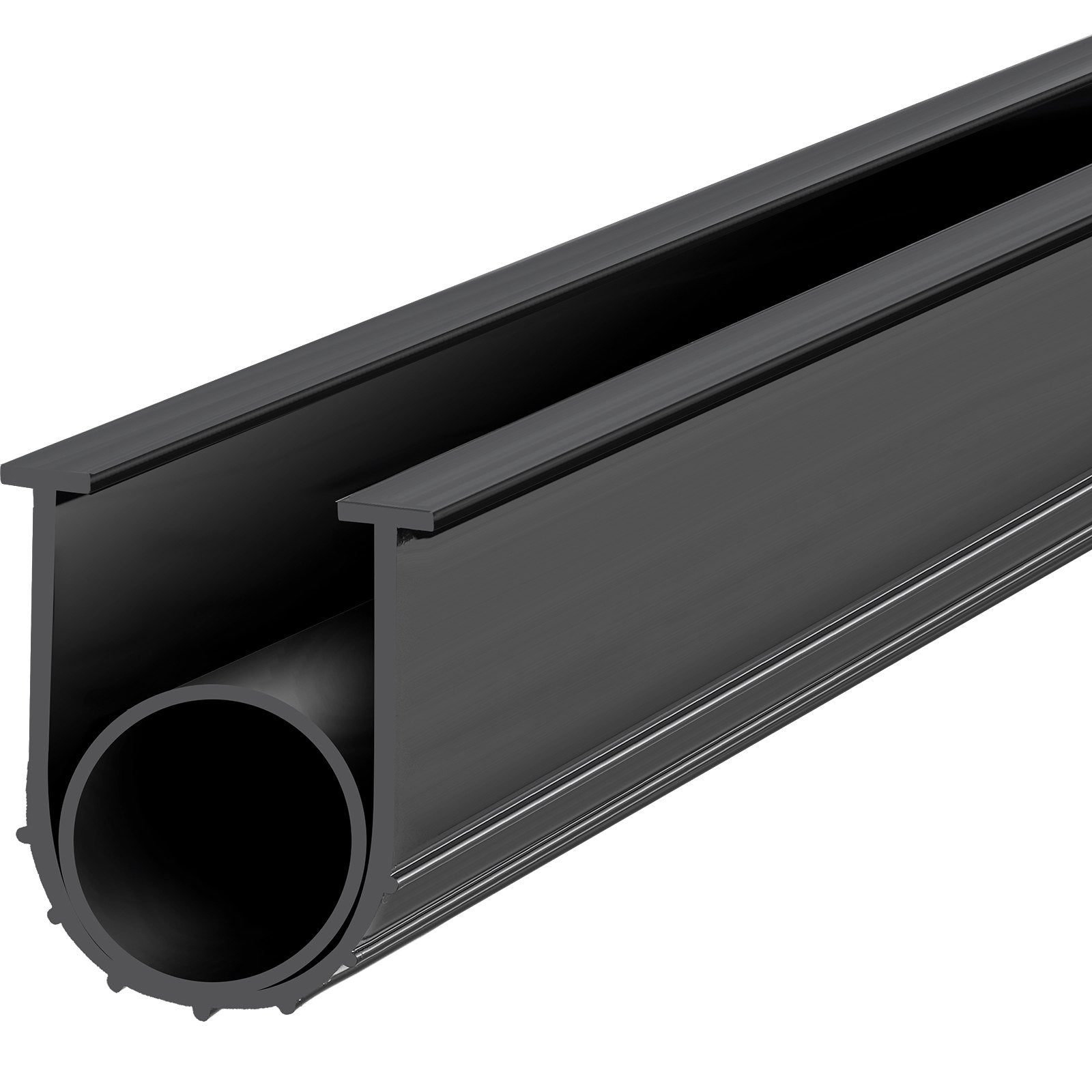 10ft Garage Door Bottom Seal U Shape + O Ring Weatherproof Rubber Black