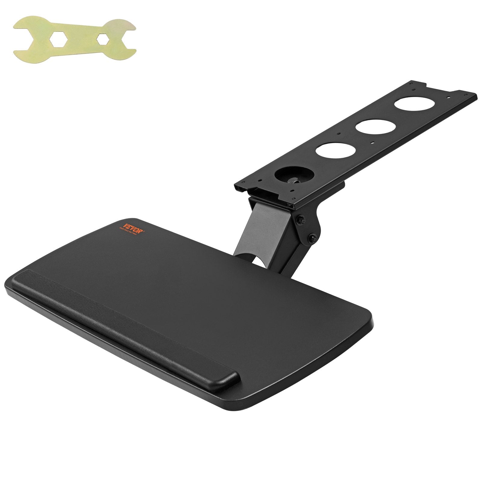 Adjustable Under Desk Keyboard Tray 25x9.8" Slide Out Ergonomic Swivel