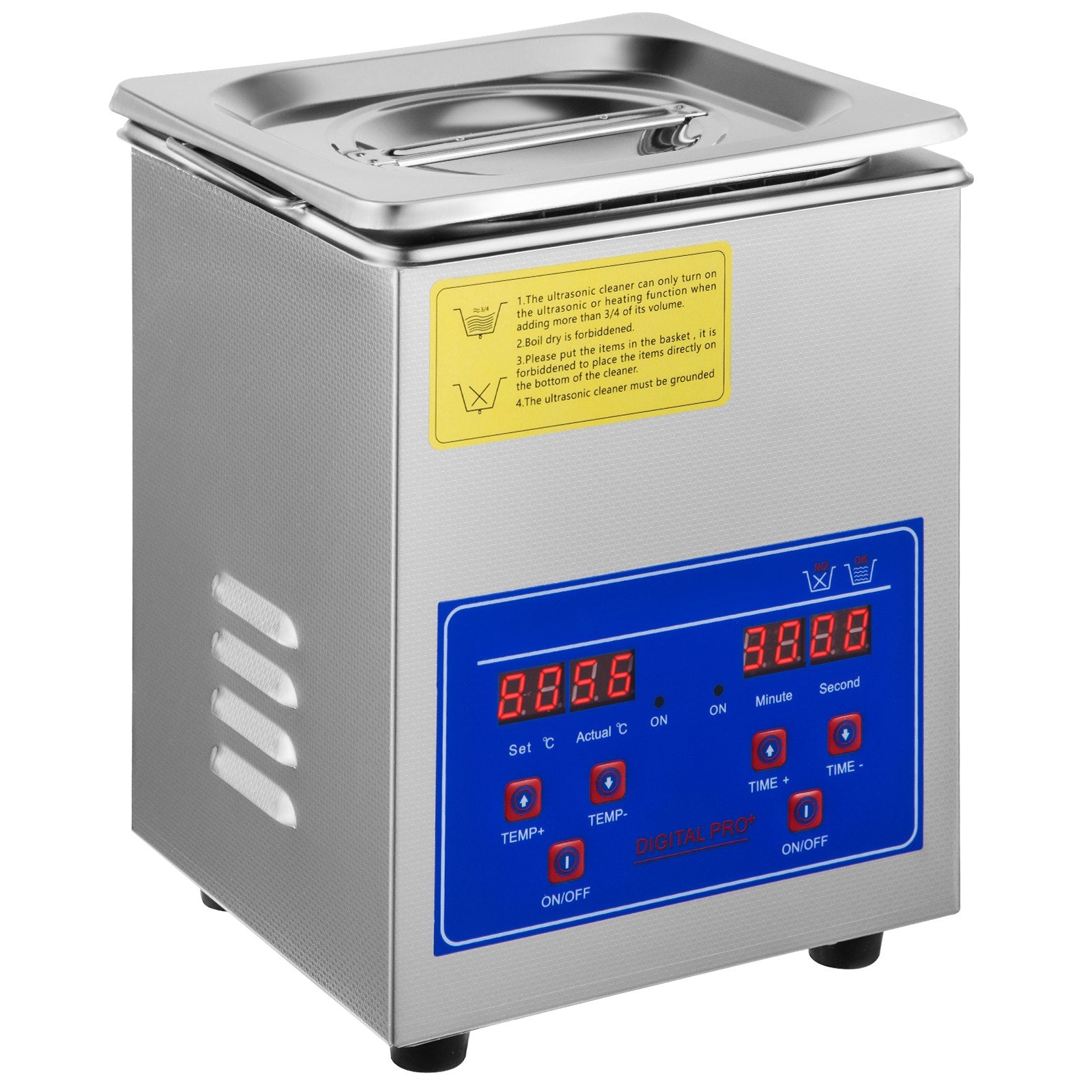 Ultrasonic Cleaner 2L Digital 40kHz Stainless Steel Timer Jewelry Watch Glasses