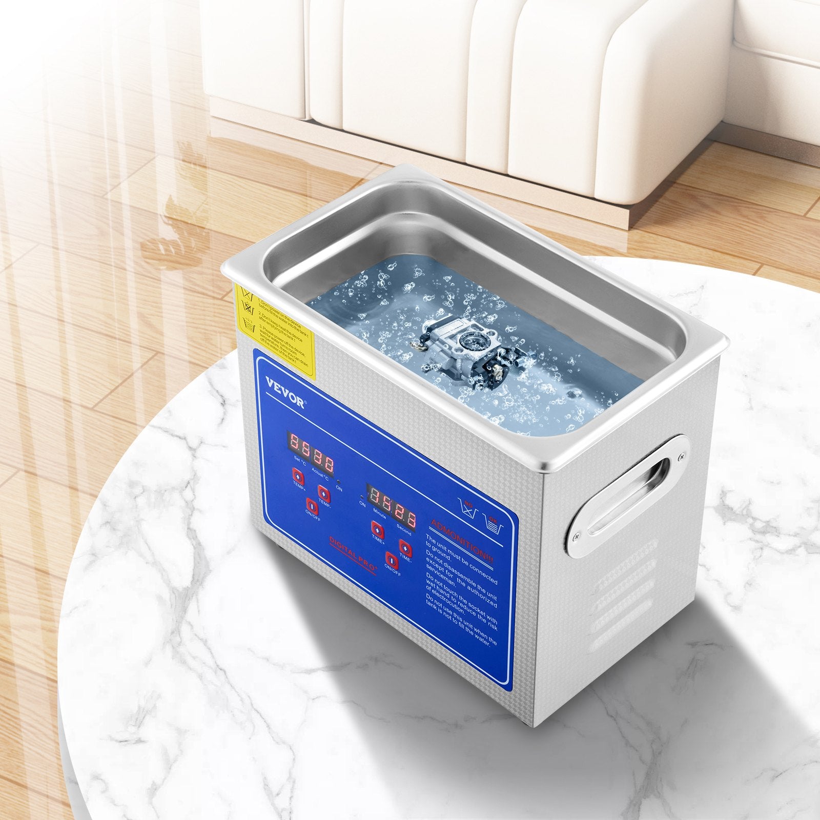 Ultrasonic Cleaner 2.85L Jewelry Stainless Steel Digital Timer Heater 40kHz