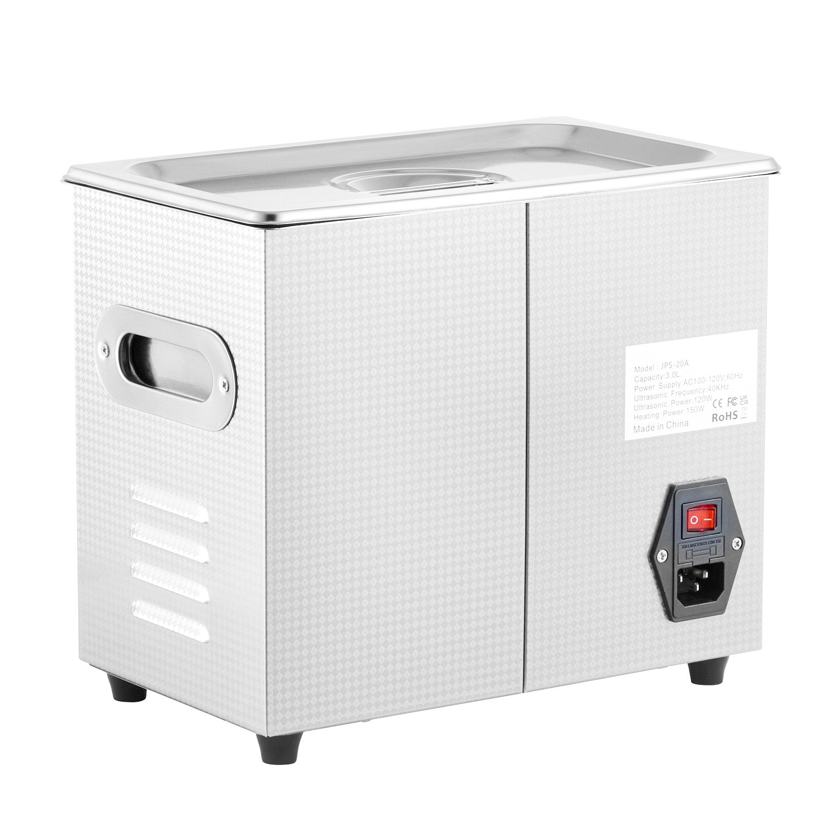 Ultrasonic Cleaner 2.85L Jewelry Stainless Steel Digital Timer Heater 40kHz